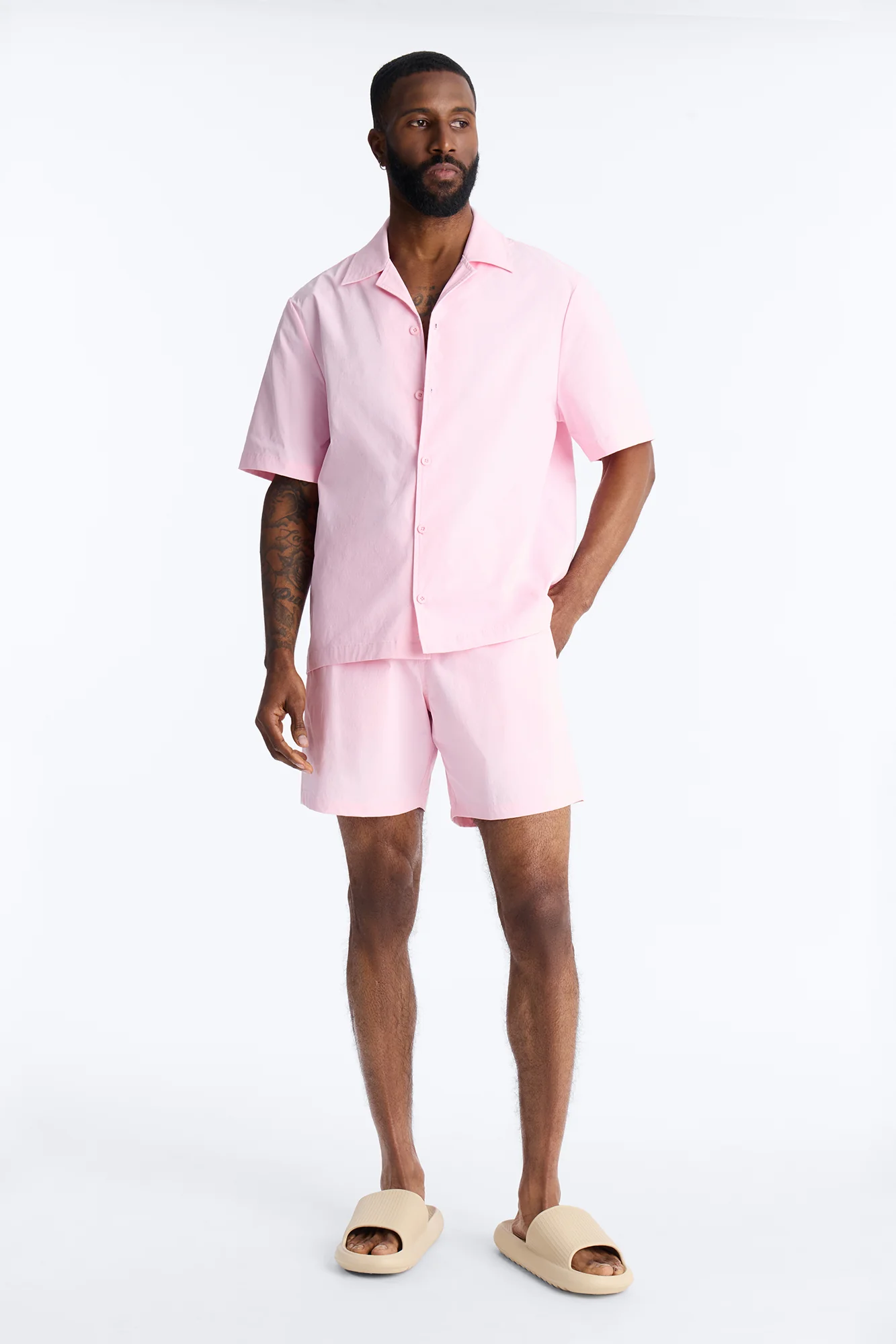 Montez Stretch Swim Trunk 7″ - Pink - Image 2