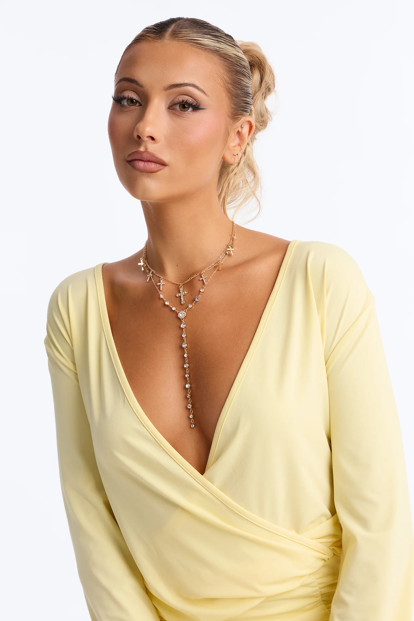 More Than Enough Layered Lariat Necklace - Gold - Image 2