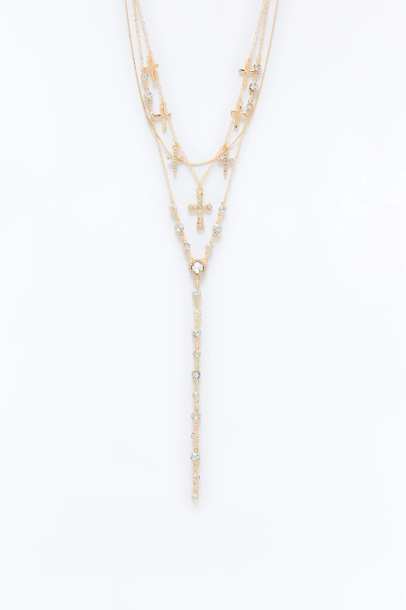 More Than Enough Layered Lariat Necklace - Gold - Image 3