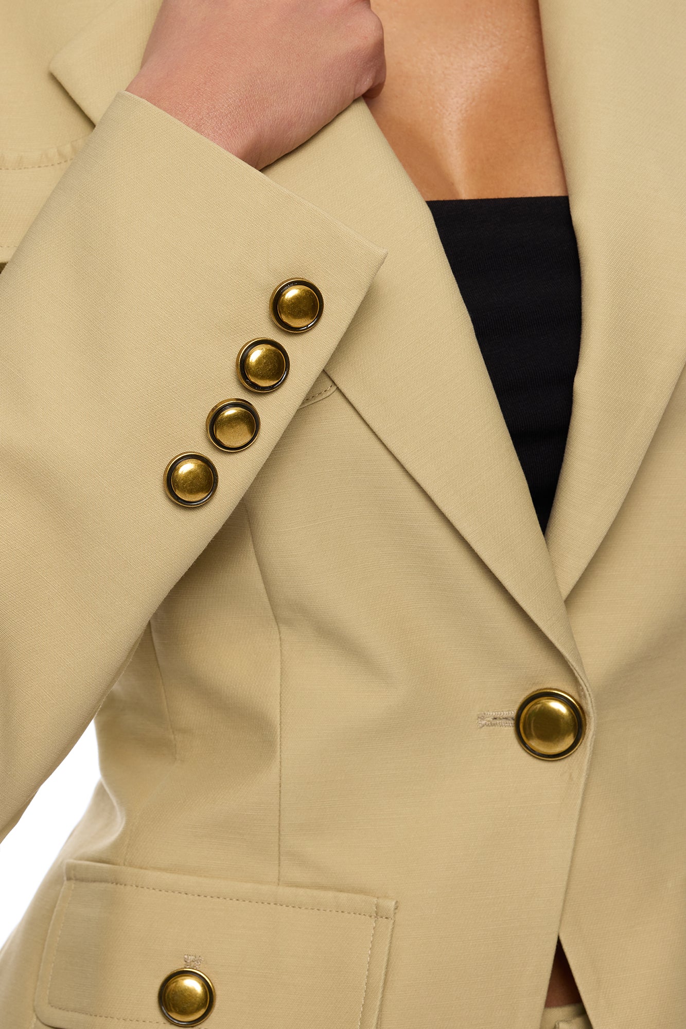 Morgan Cargo Blazer - Taupe - Image 3