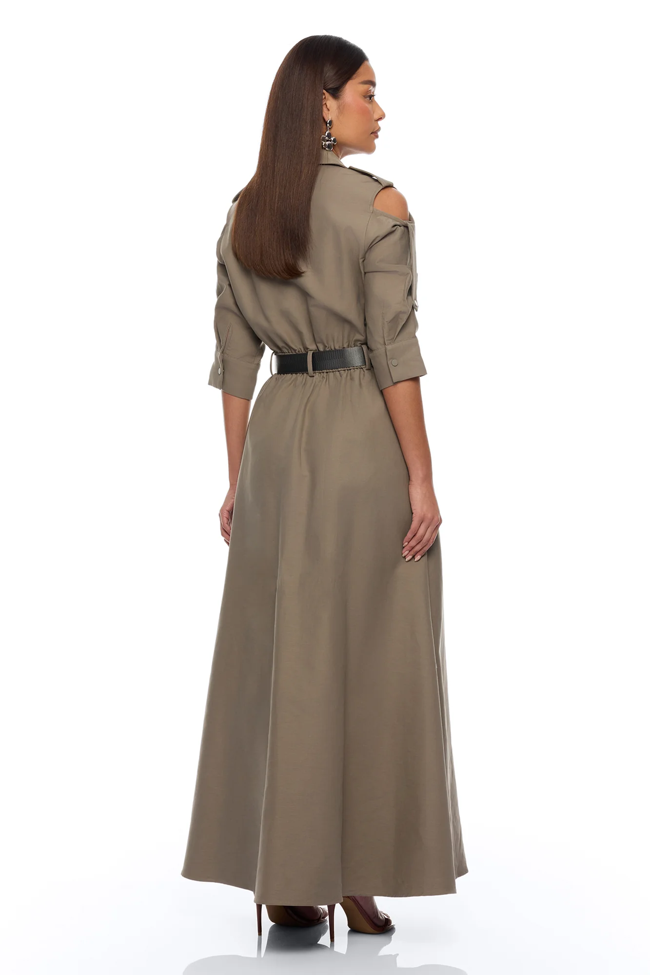 Morgan Cargo Maxi Dress - Olive - Image 4