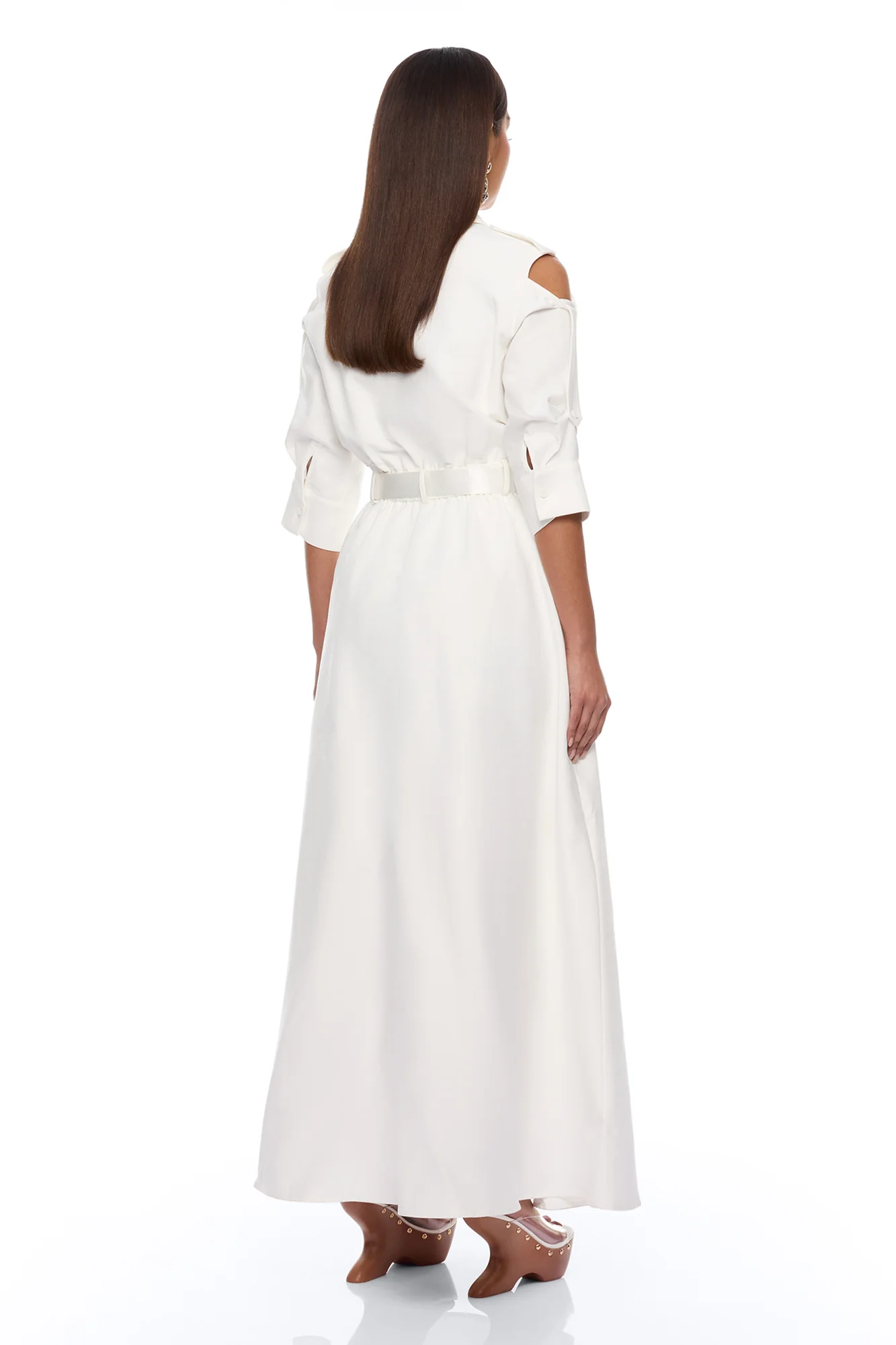 Morgan Cargo Maxi Dress - White - Image 4