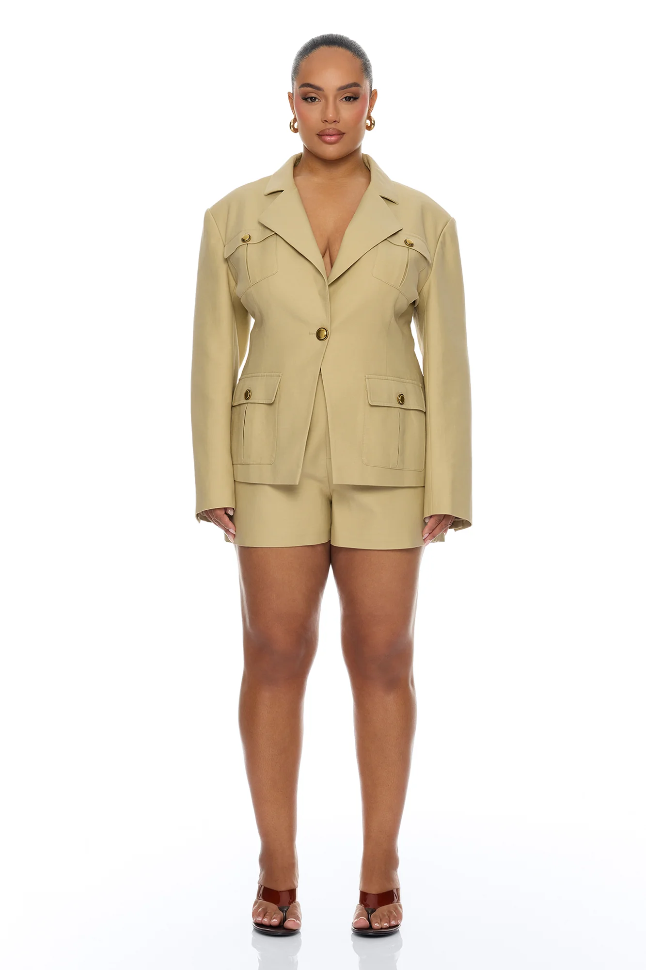 Morgan Cargo Short - Taupe - Image 5