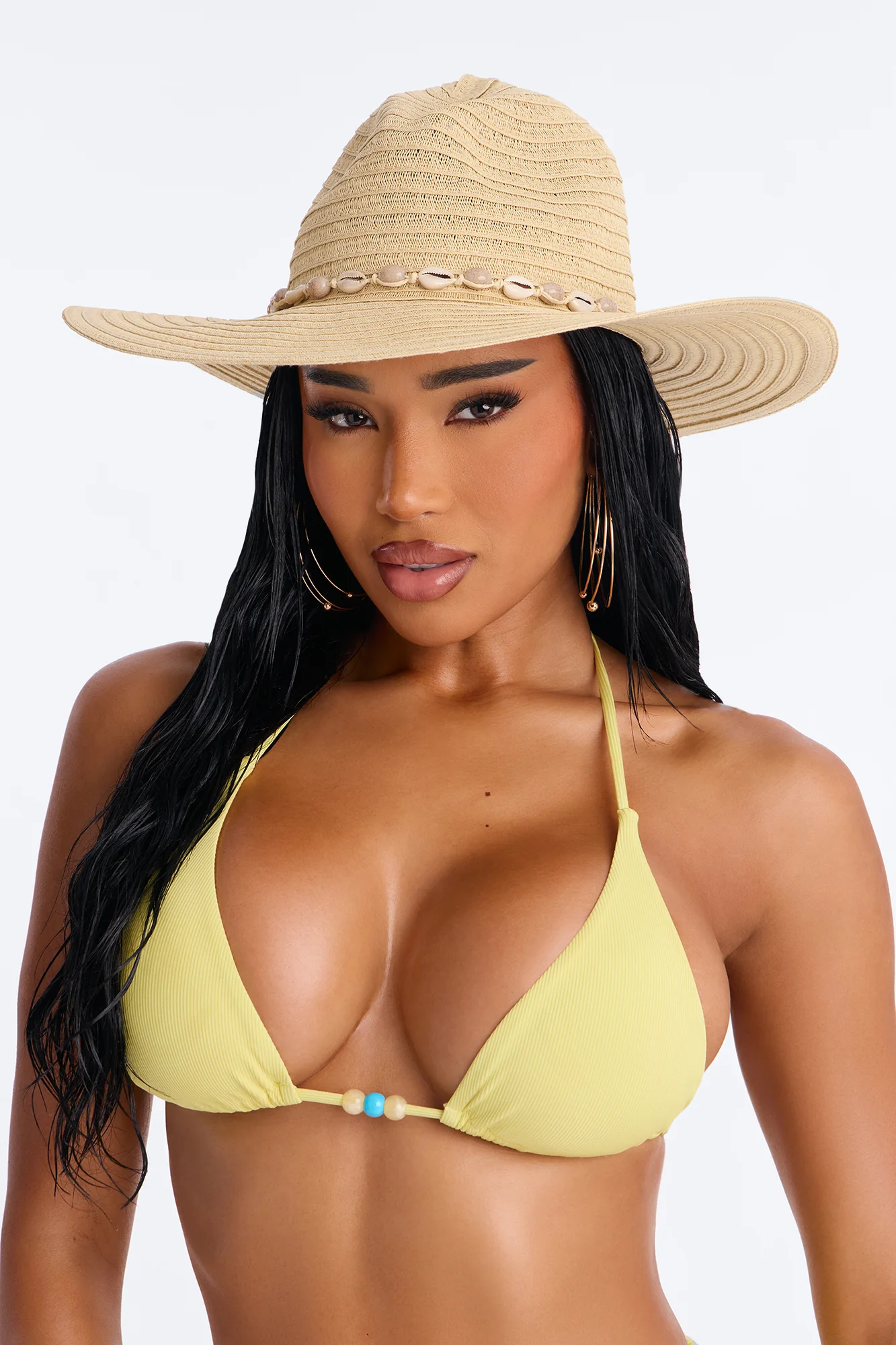 Morning Walk On The Beach Straw Sun Hat - Natural