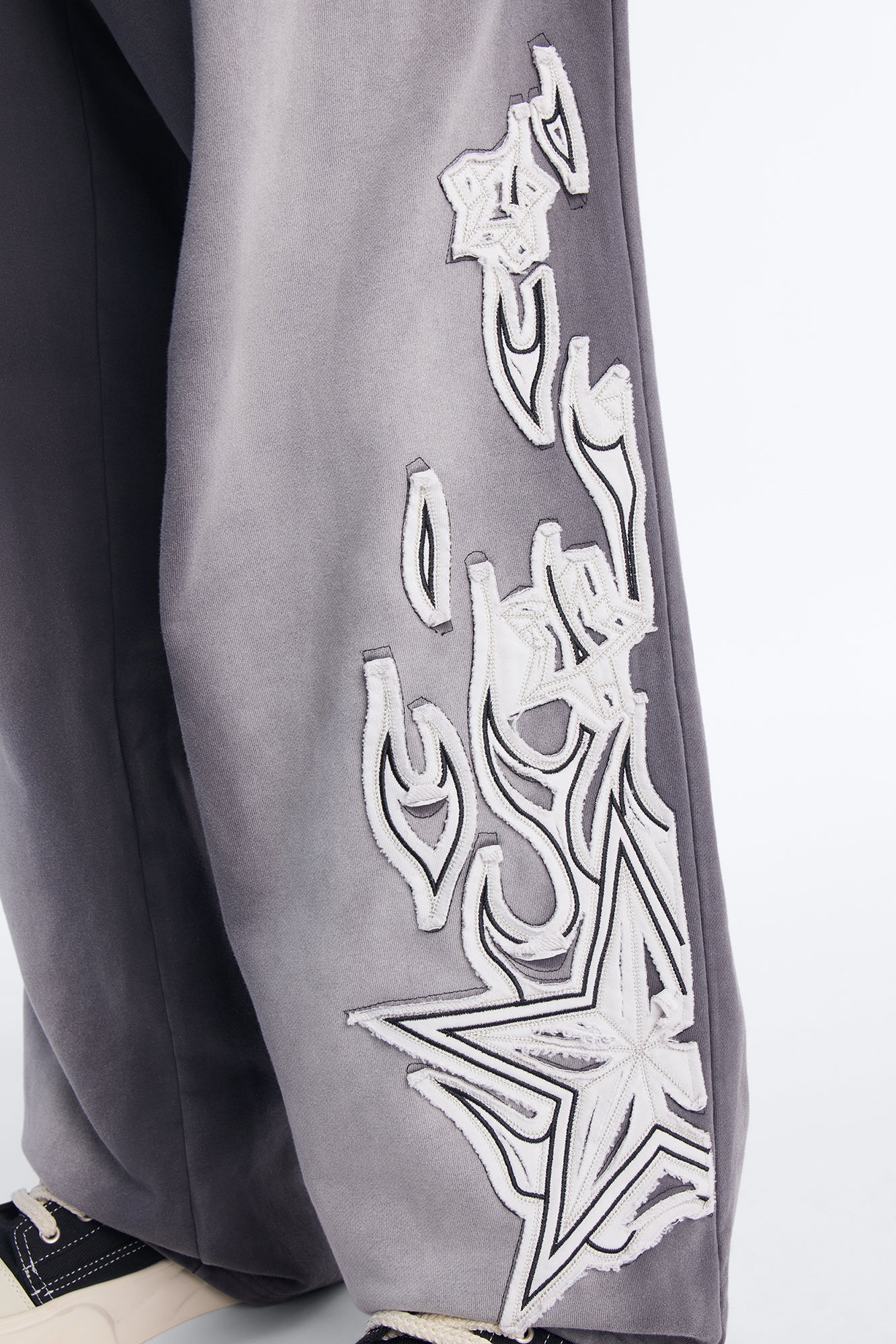 Most Wanted Star Patch Sweatpants - Black Wash - Image 10