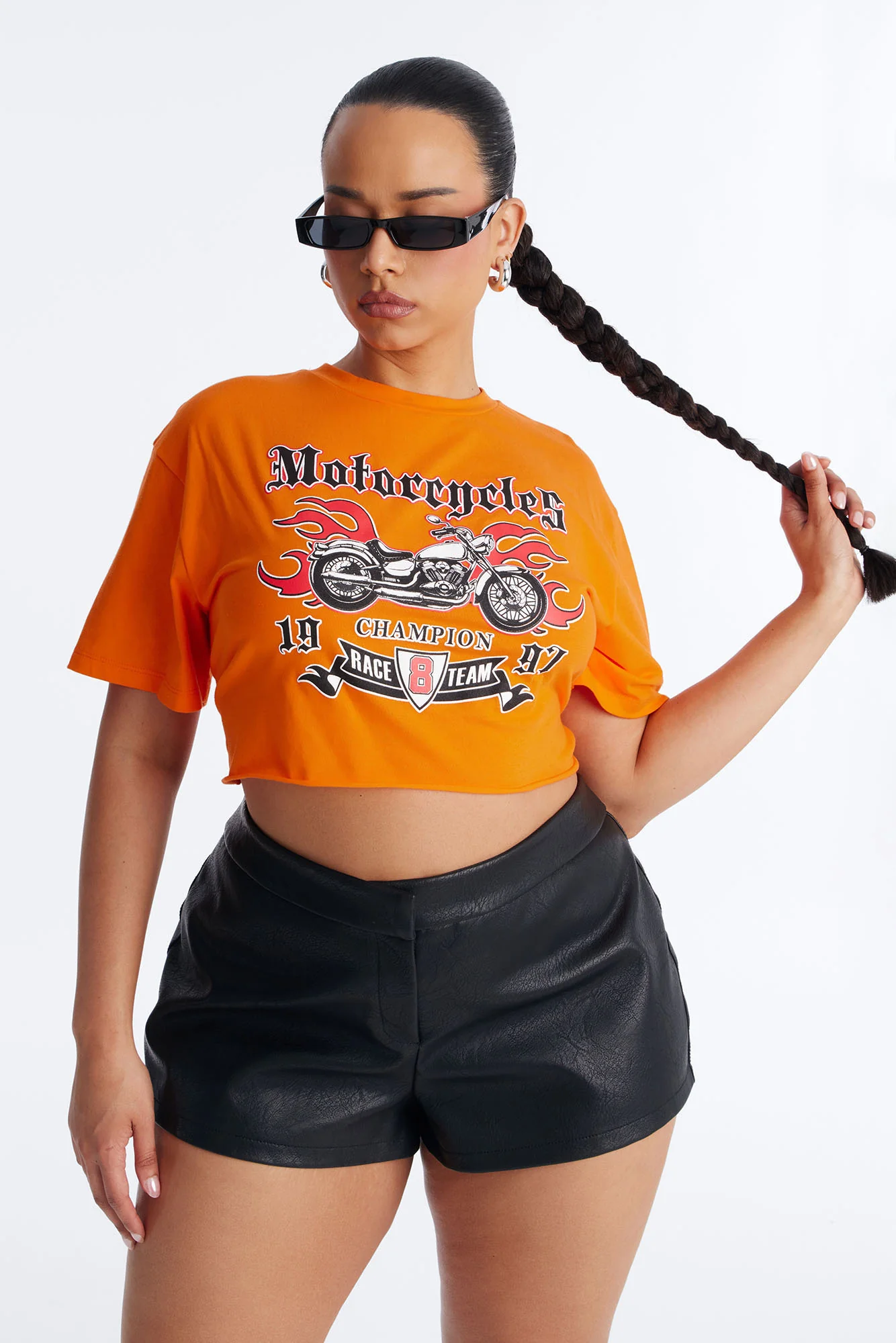 Motorcycles Champions Strappy Cropped Tee - Orange - Image 4