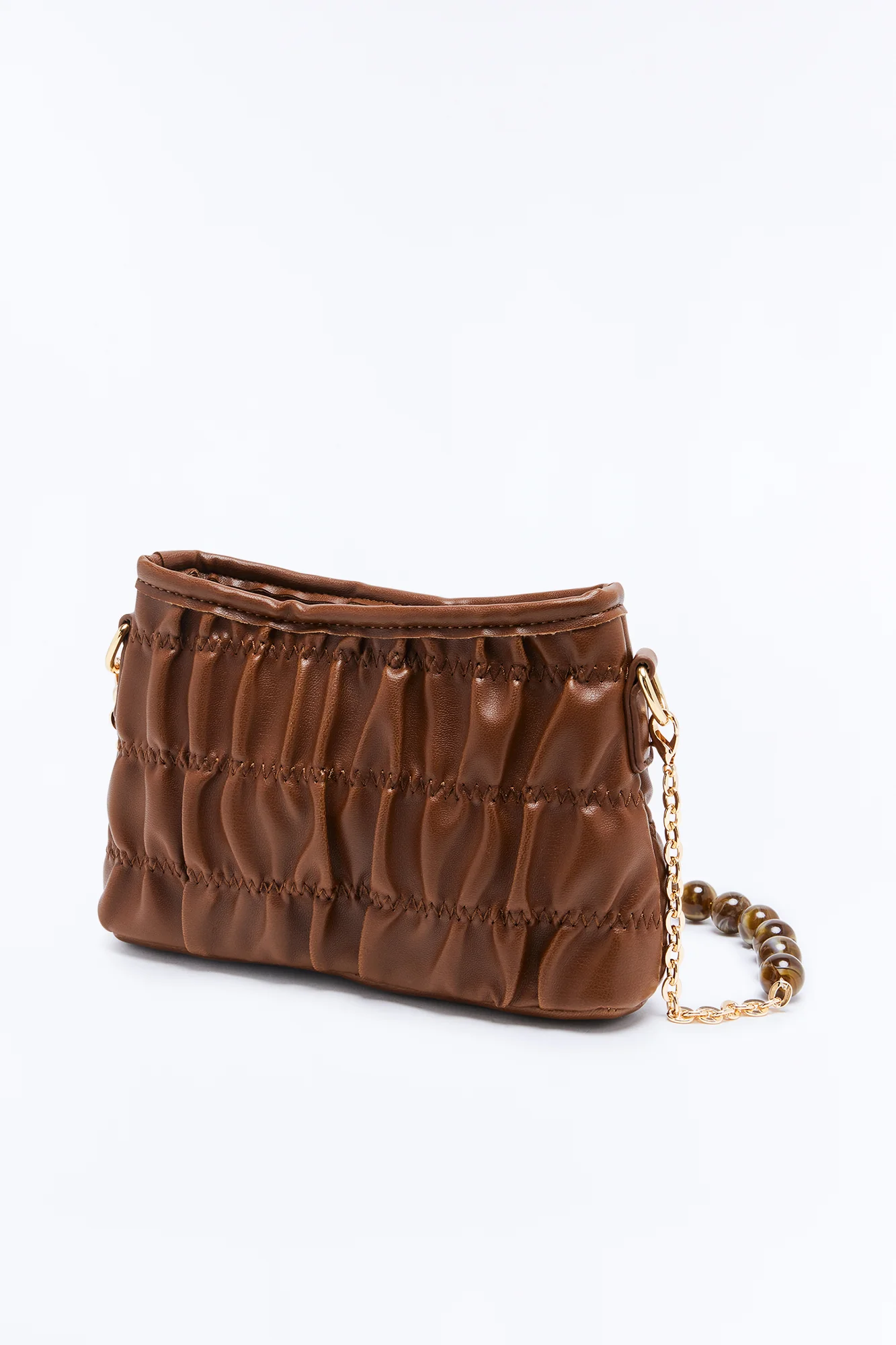 My Most Precious Faux Leather Shoulder Handbag - Brown - Image 4