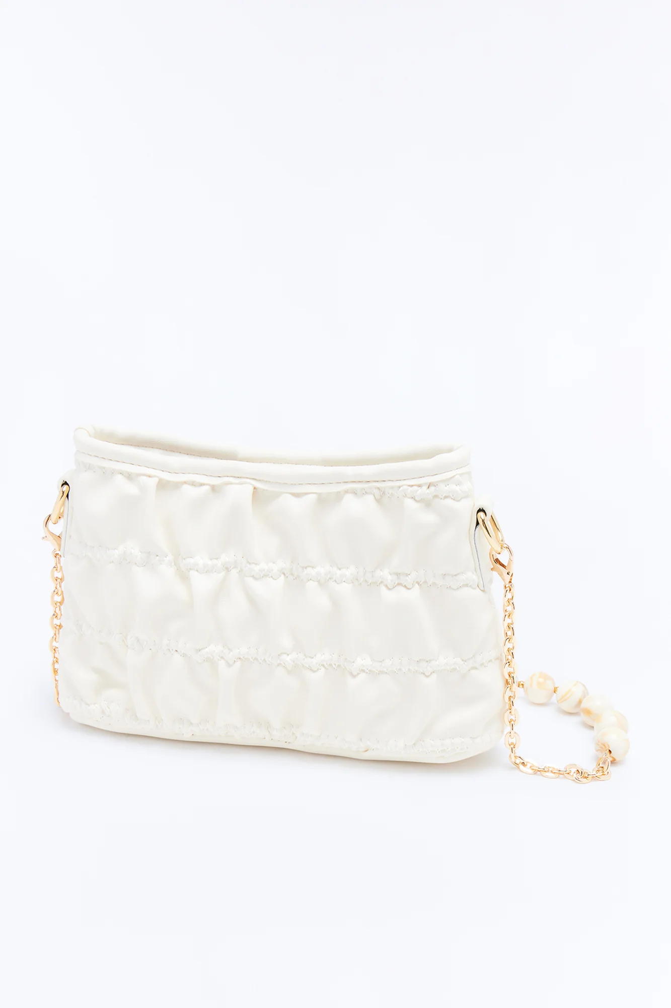 My Most Precious Faux Leather Shoulder Handbag - Ivory - Image 4