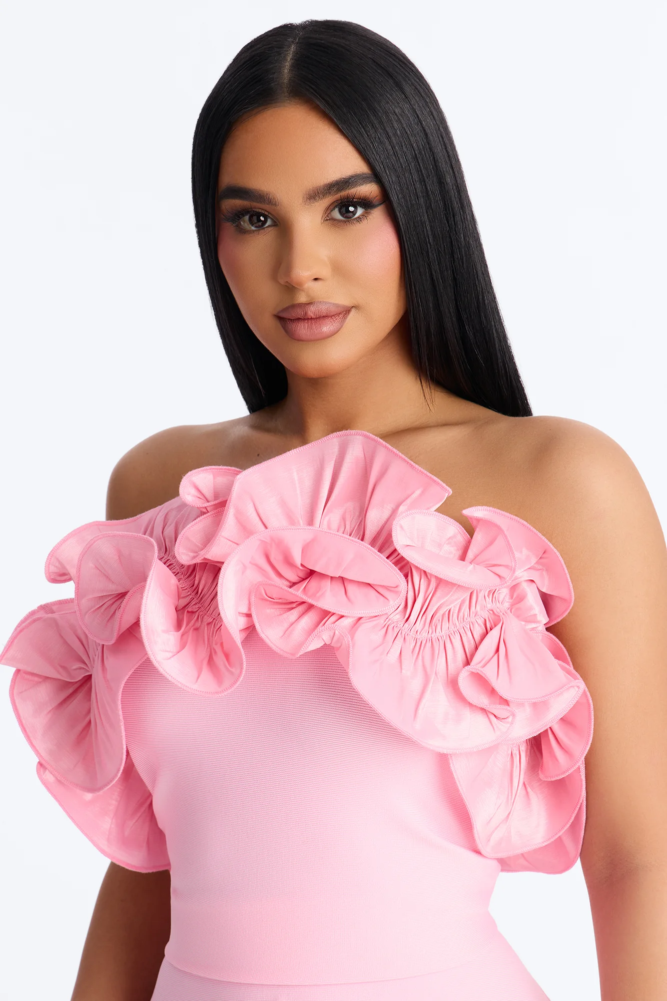 Myla Strapless Bandage Mini Dress - Pink - Image 3