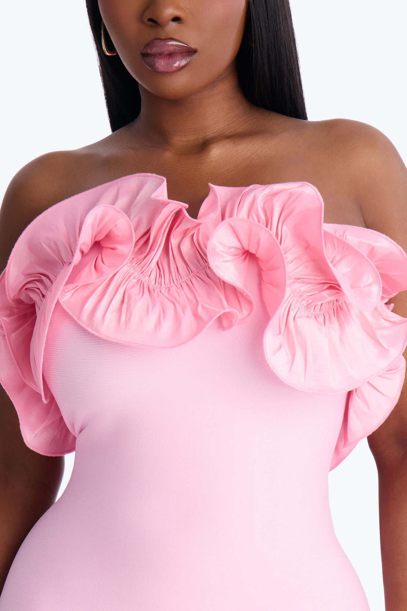Myla Strapless Bandage Mini Dress - Pink - Image 7