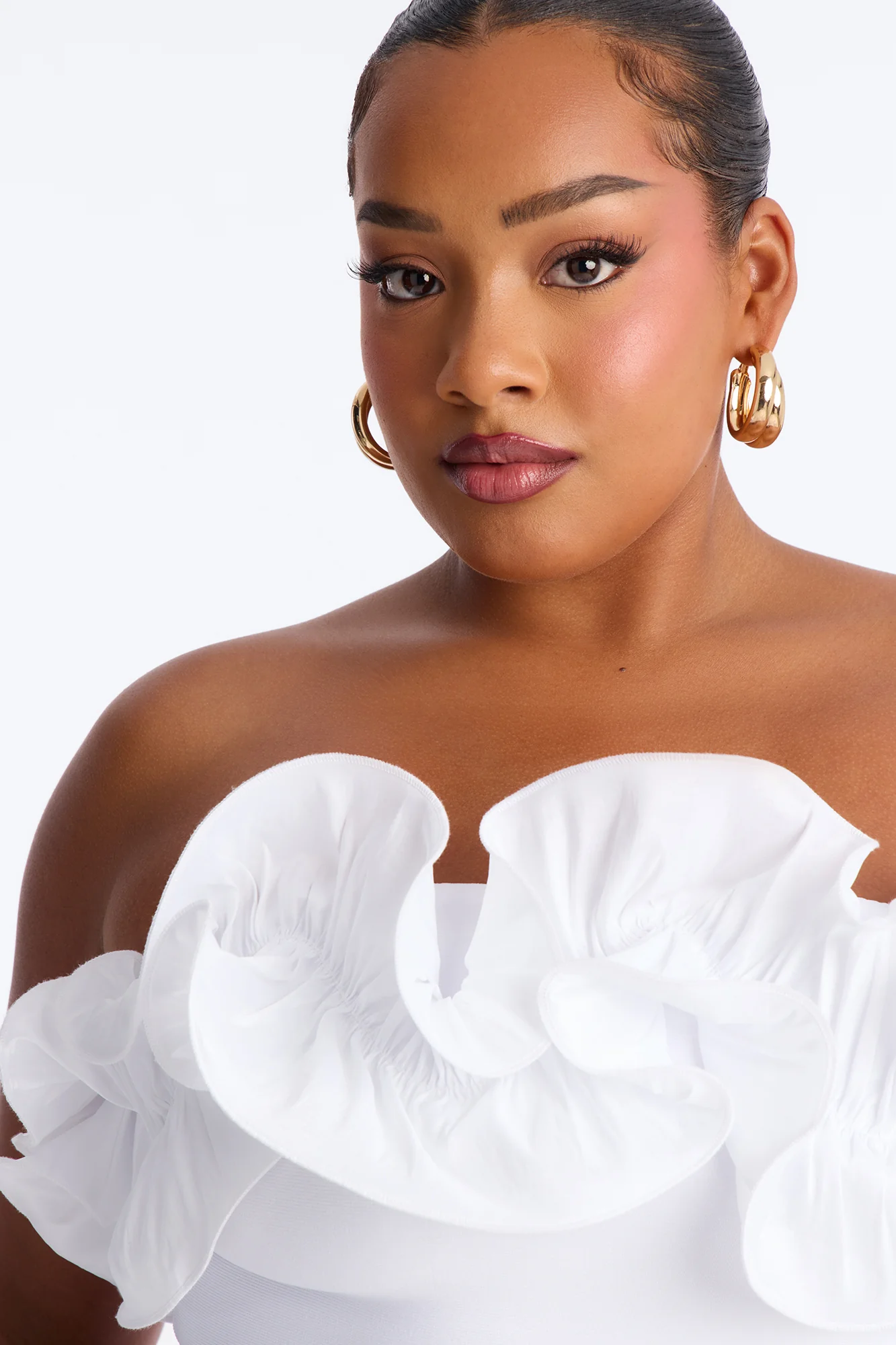 Myla Strapless Bandage Mini Dress - White - Image 7