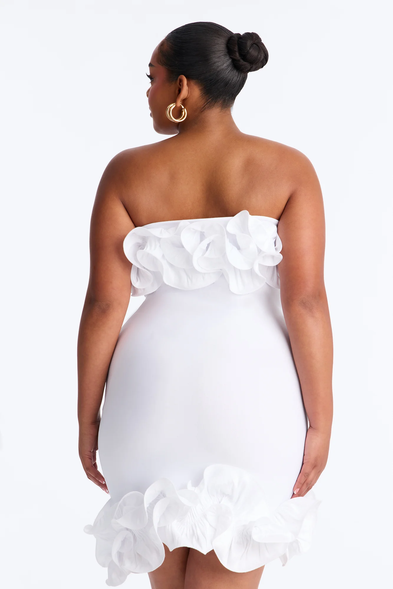 Myla Strapless Bandage Mini Dress - White - Image 8