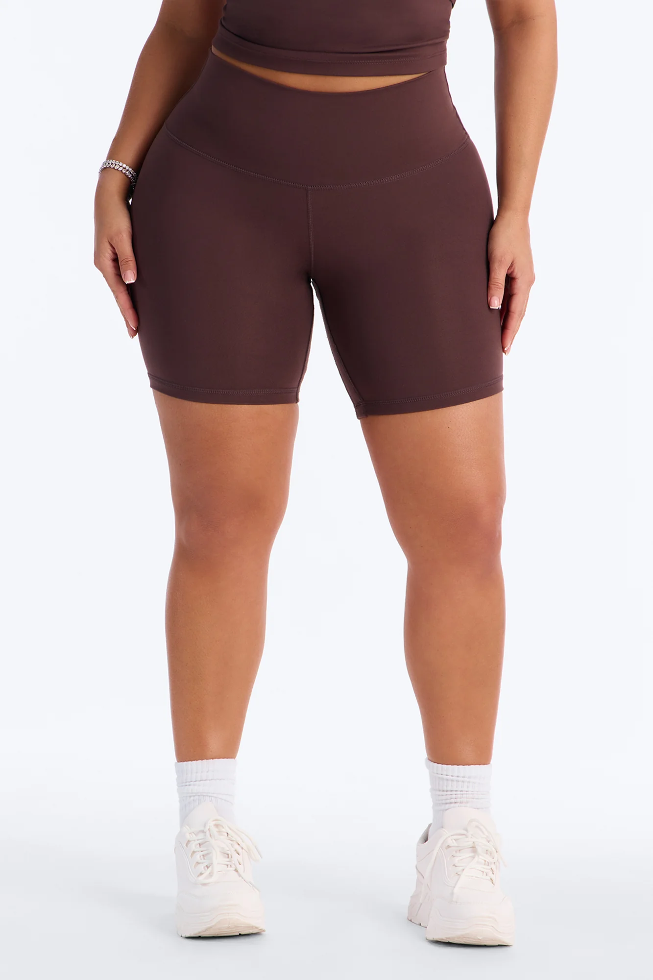 Myla Tricot Lounge Biker Shorts - Chocolate - Image 2