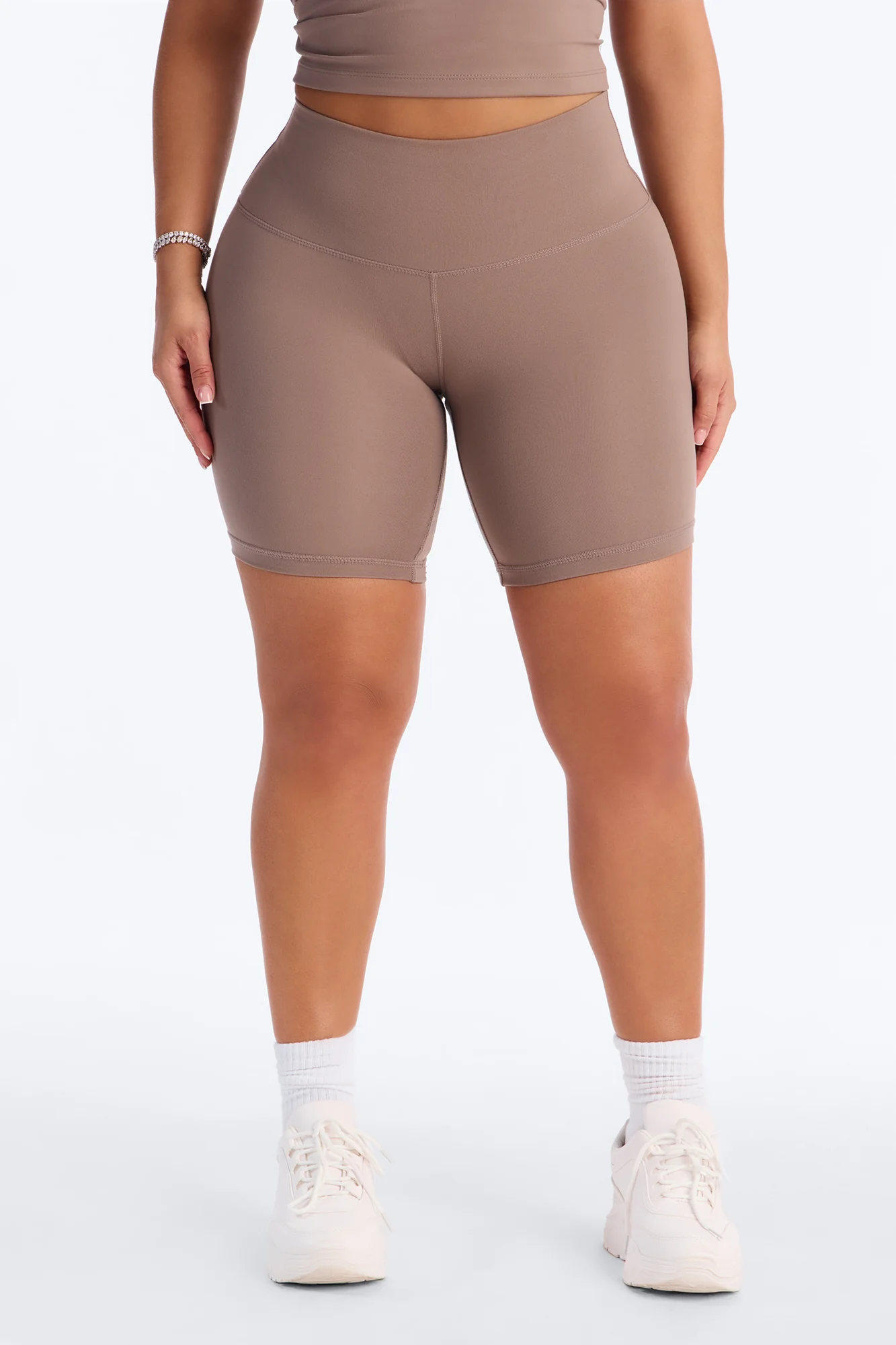 Myla Tricot Lounge Biker Shorts - Mocha - Image 2
