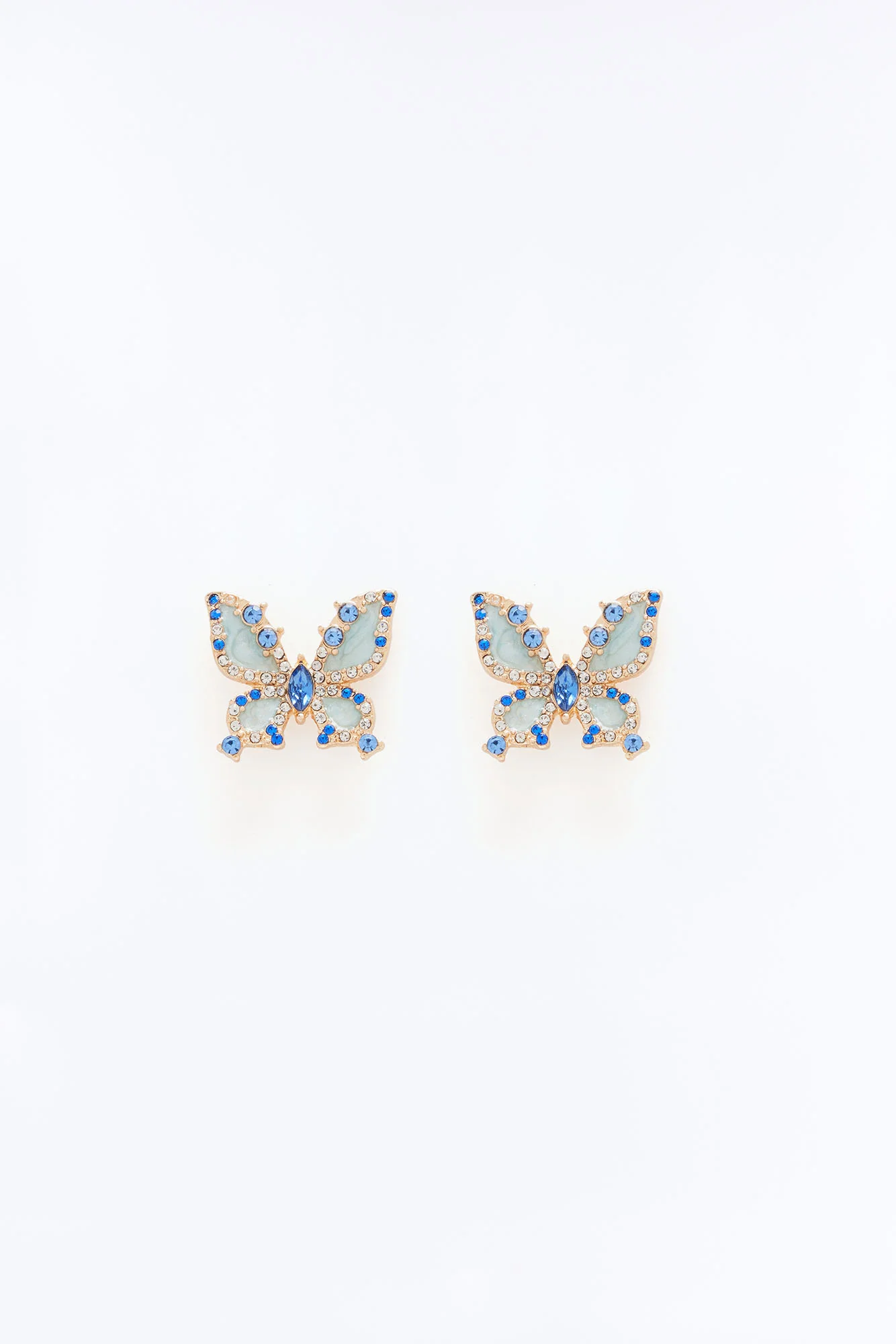 Mystical Magic Butterfly Stud Earrings - Blue/combo - Image 3