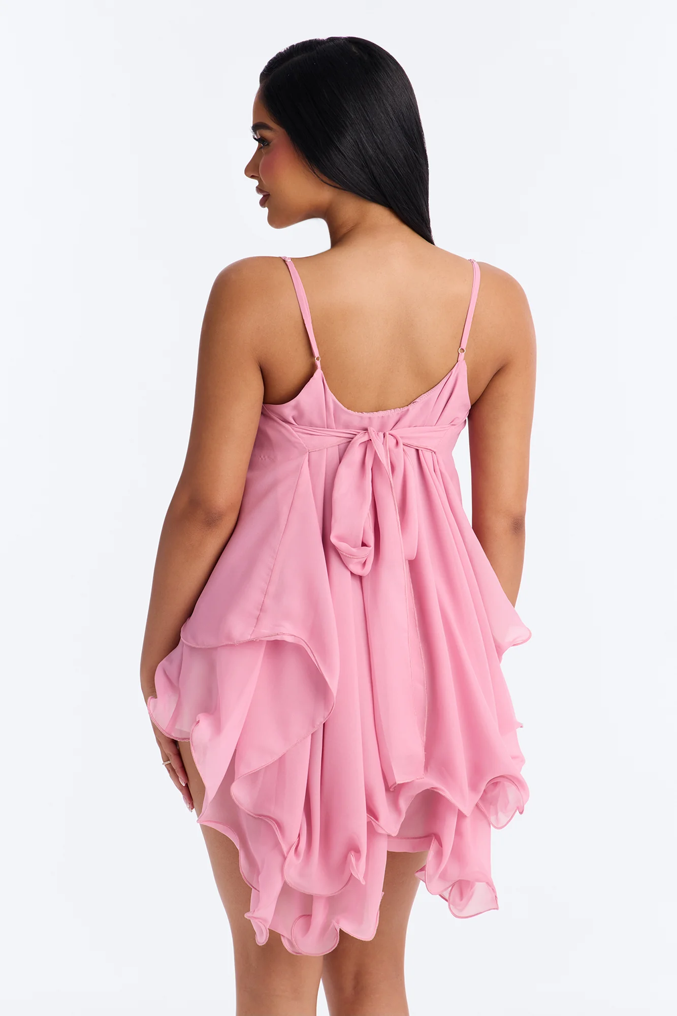 Nadia Ruffle Extreme Ruffle Cami Top - Light Pink - Image 3