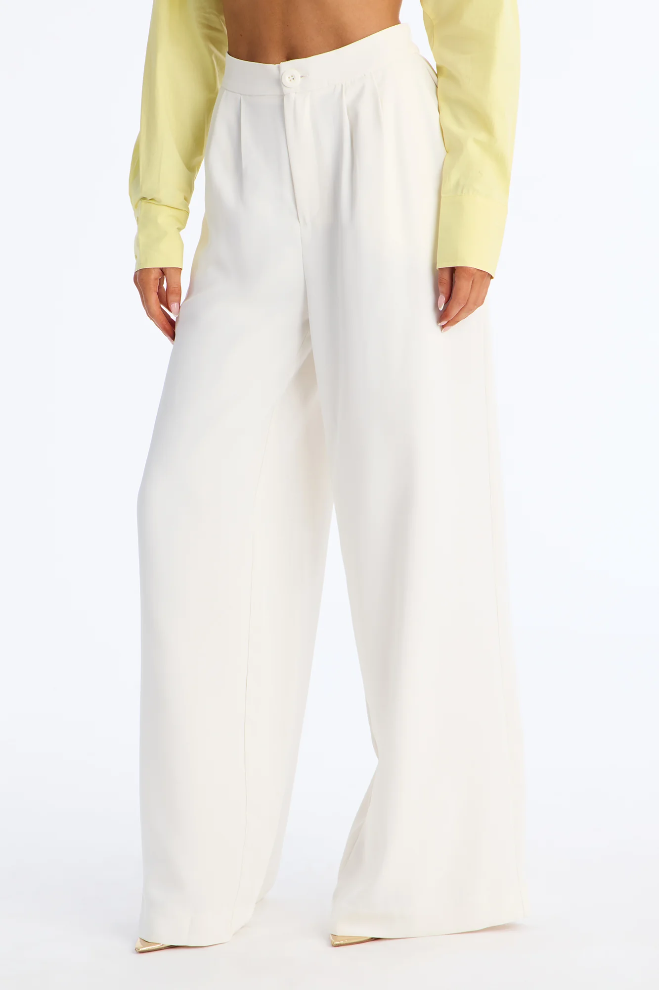 Nadia Trouser Pant - Ivory - Image 2