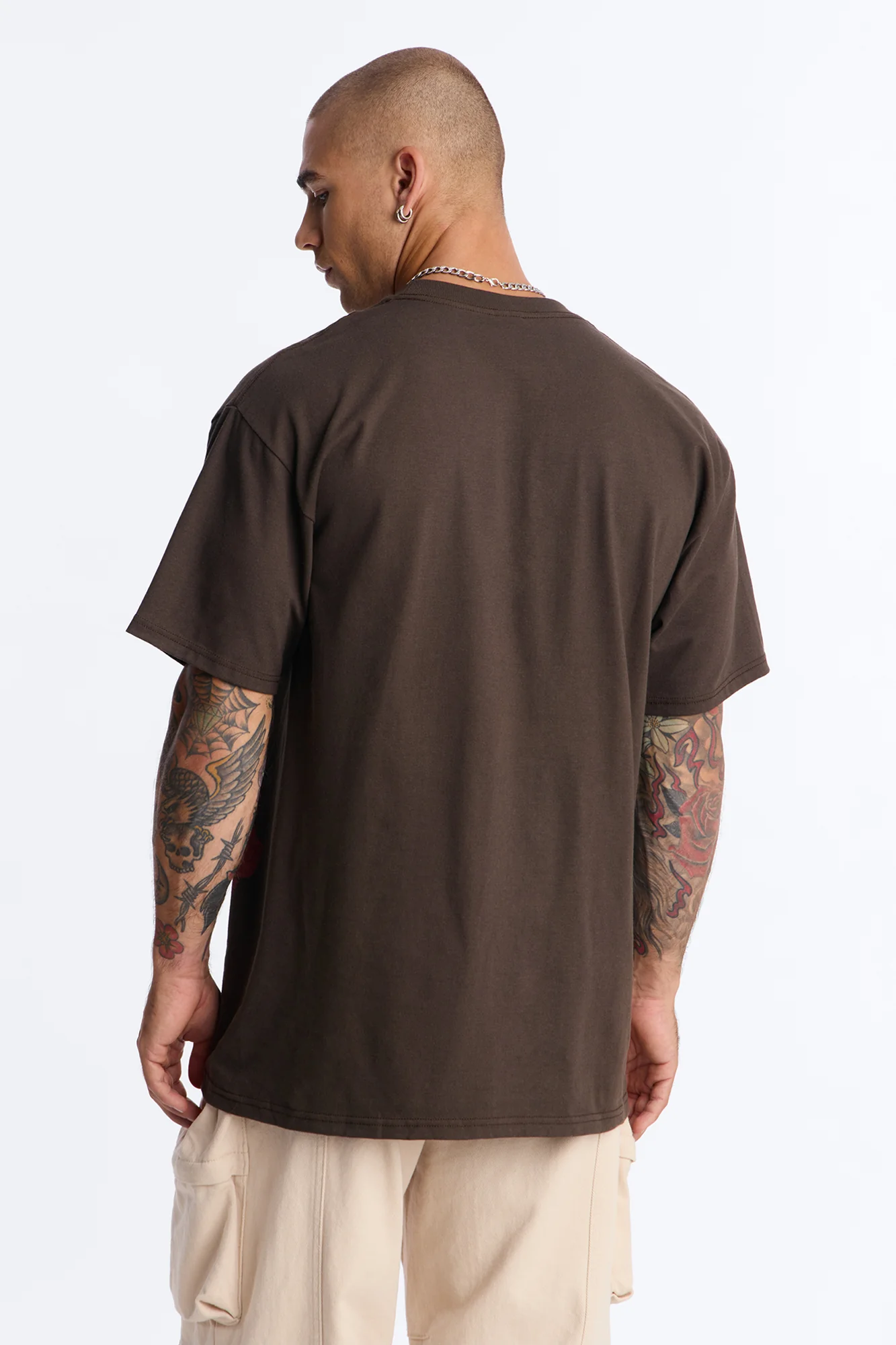 Naruto Itachi Akatsuki Oversized Short Sleeve Tee - Brown - Image 4
