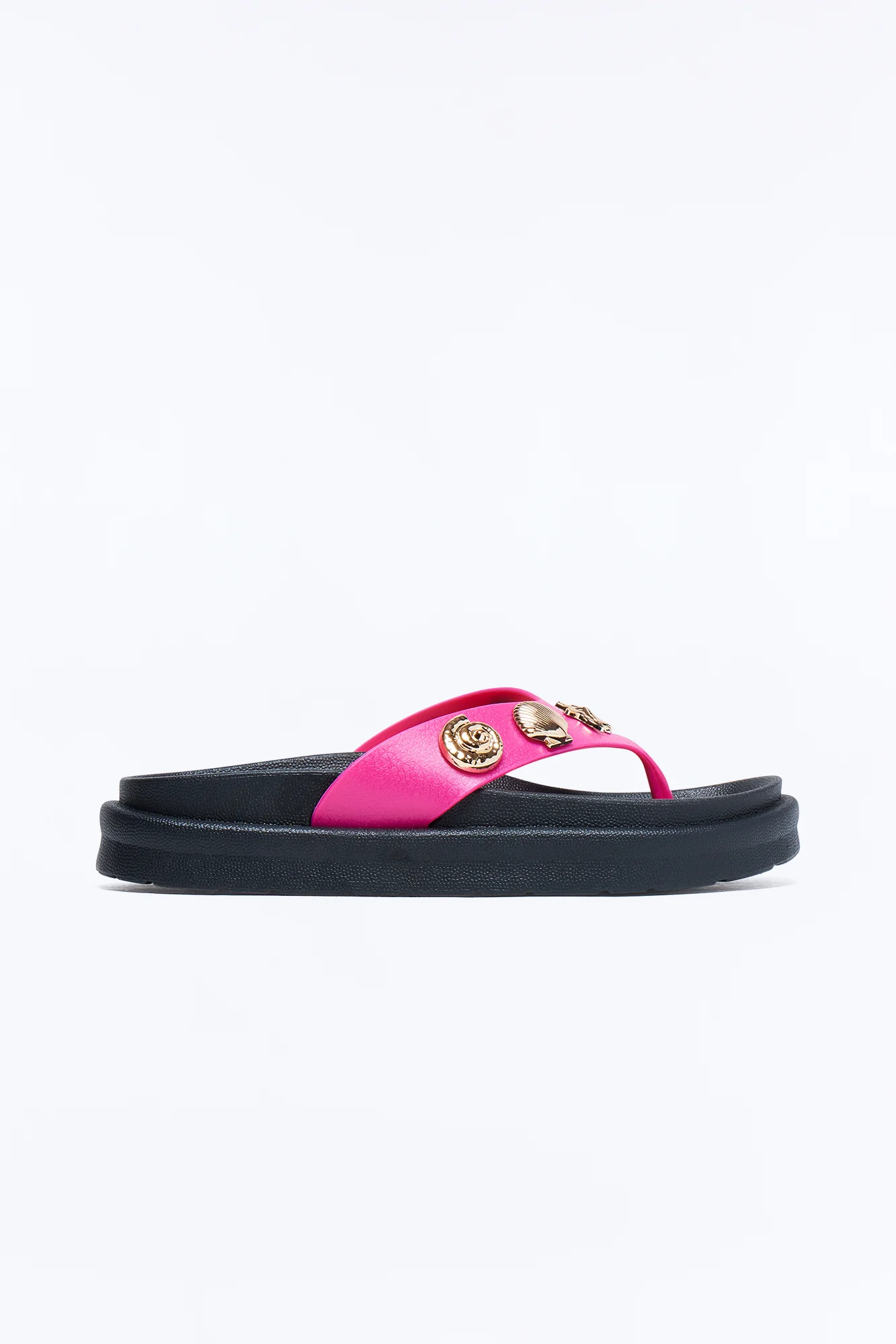Natalia Shell Flip Flops - Pink