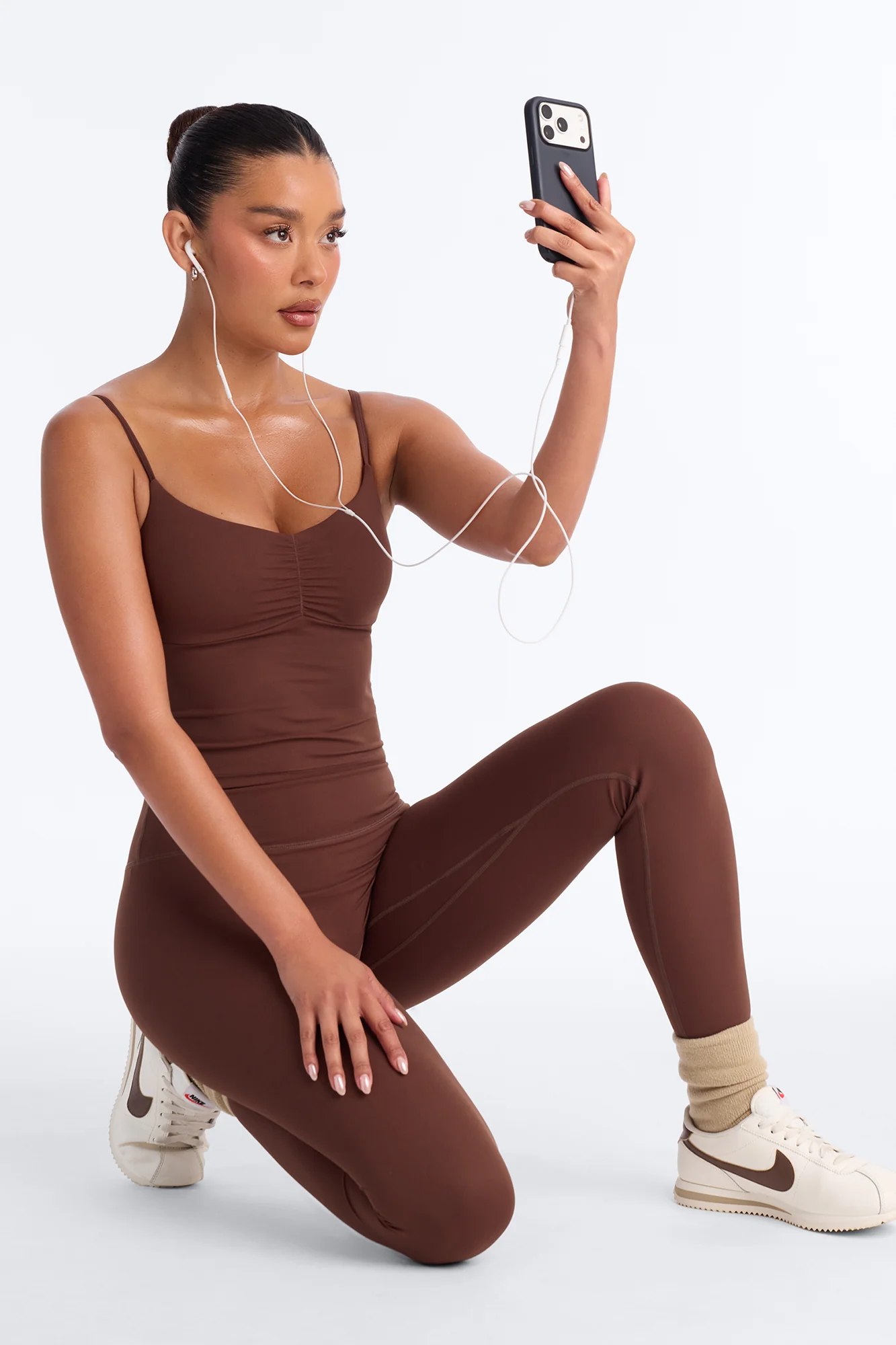 Natasha Active Legging Set - Chocolate
