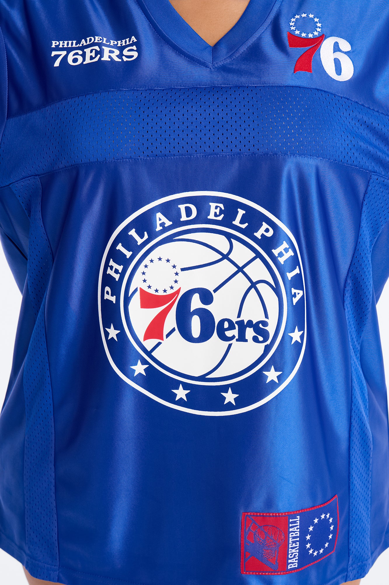 NBA 76'ers Oversized Mesh Tee - Royal - Image 3