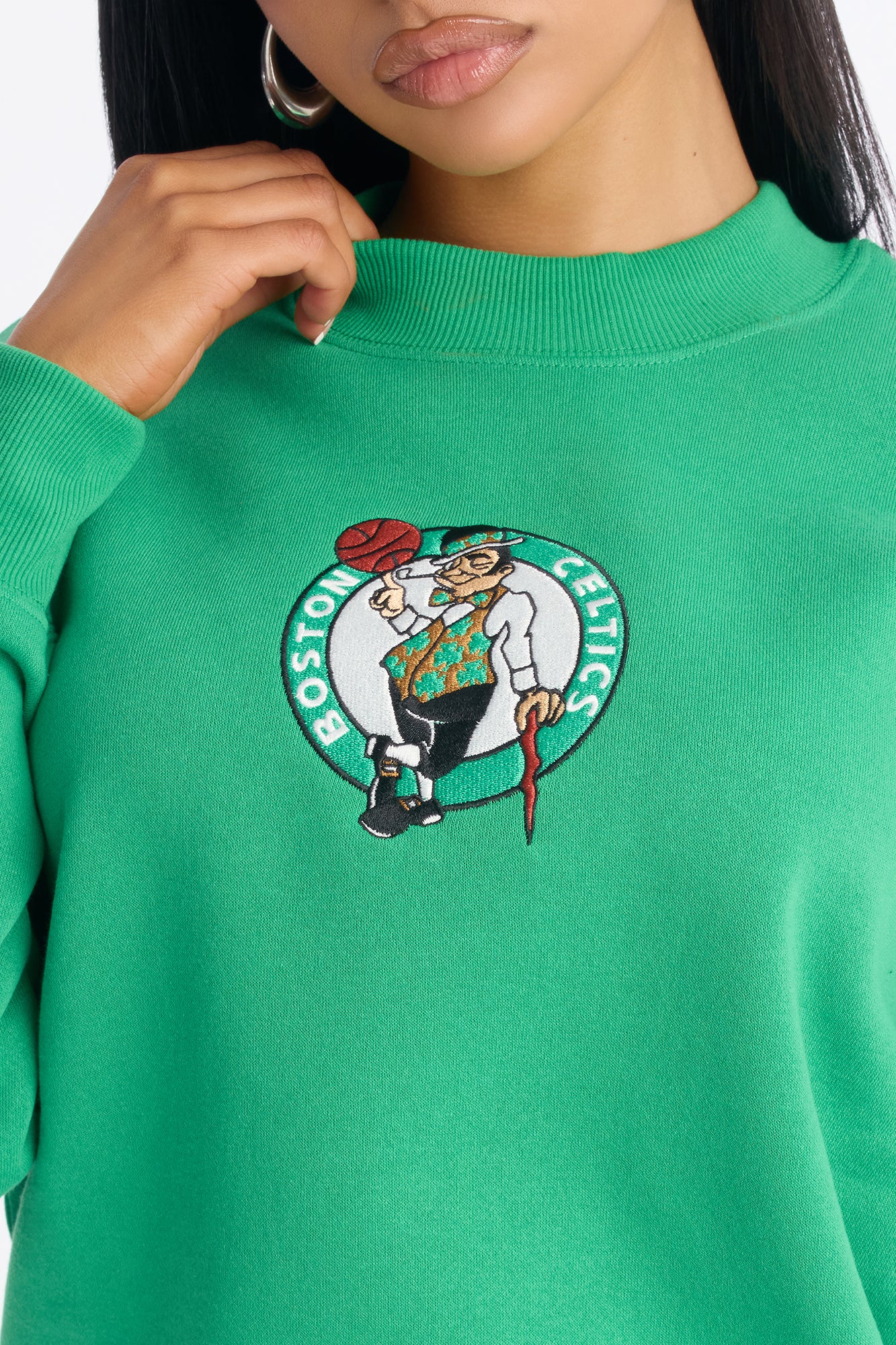 NBA Boston Celtics Fleece Crew Neck Sweatshirt - Kelly Green - Image 4