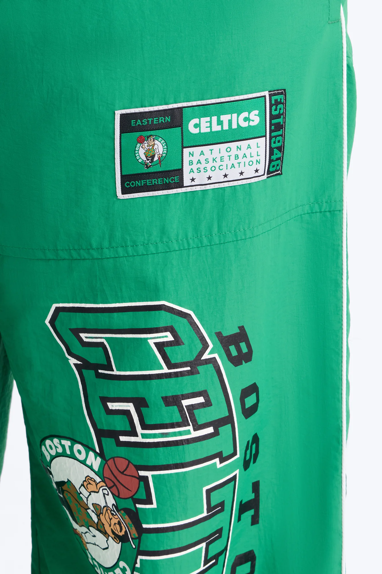 NBA Boston Celtics Patchwork Cargo Wide Leg Pant - Kelly Green - Image 6