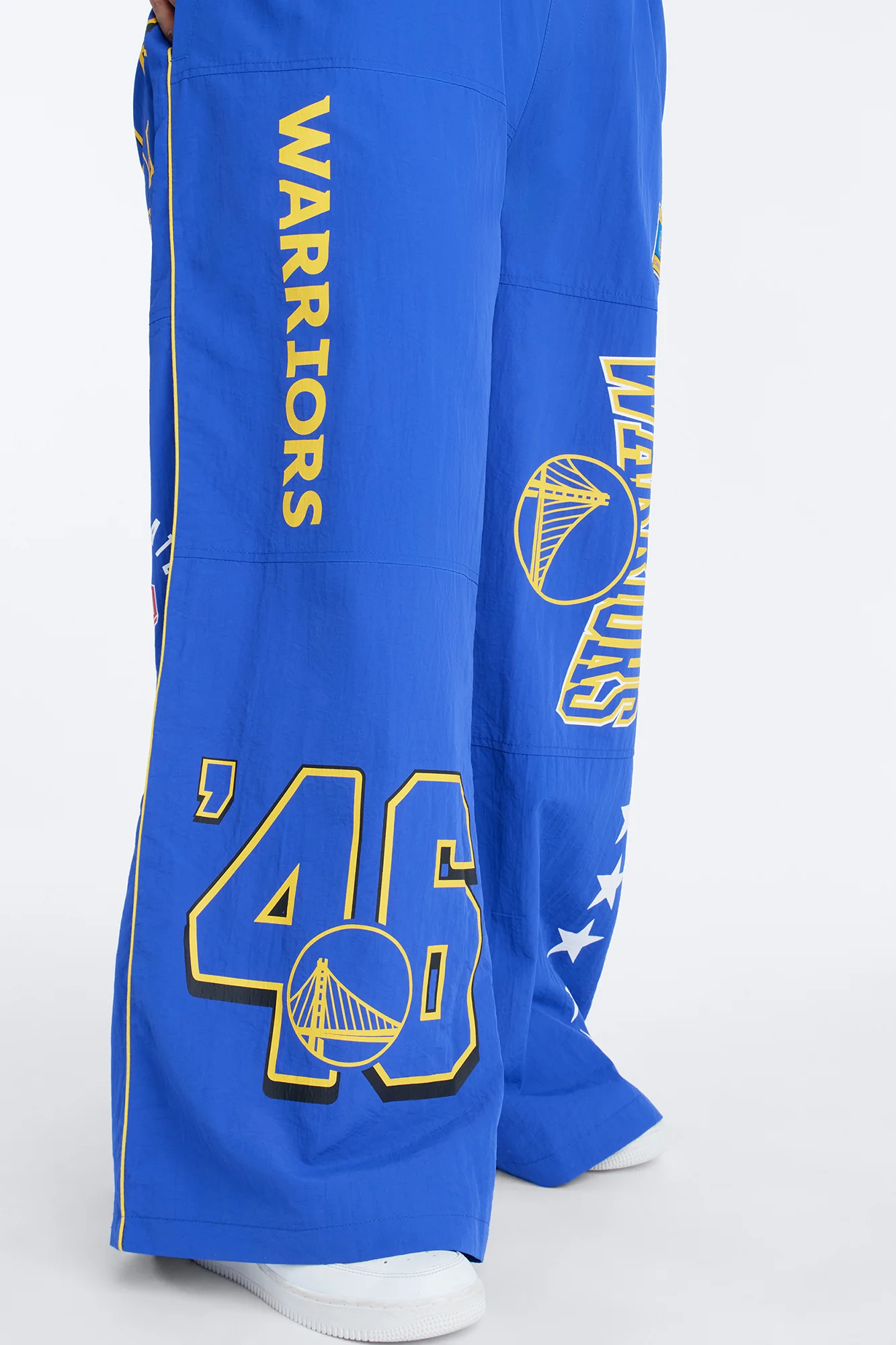 NBA Golden State Warriors Patchwork Cargo Wide Leg Pant - Royal - Image 6