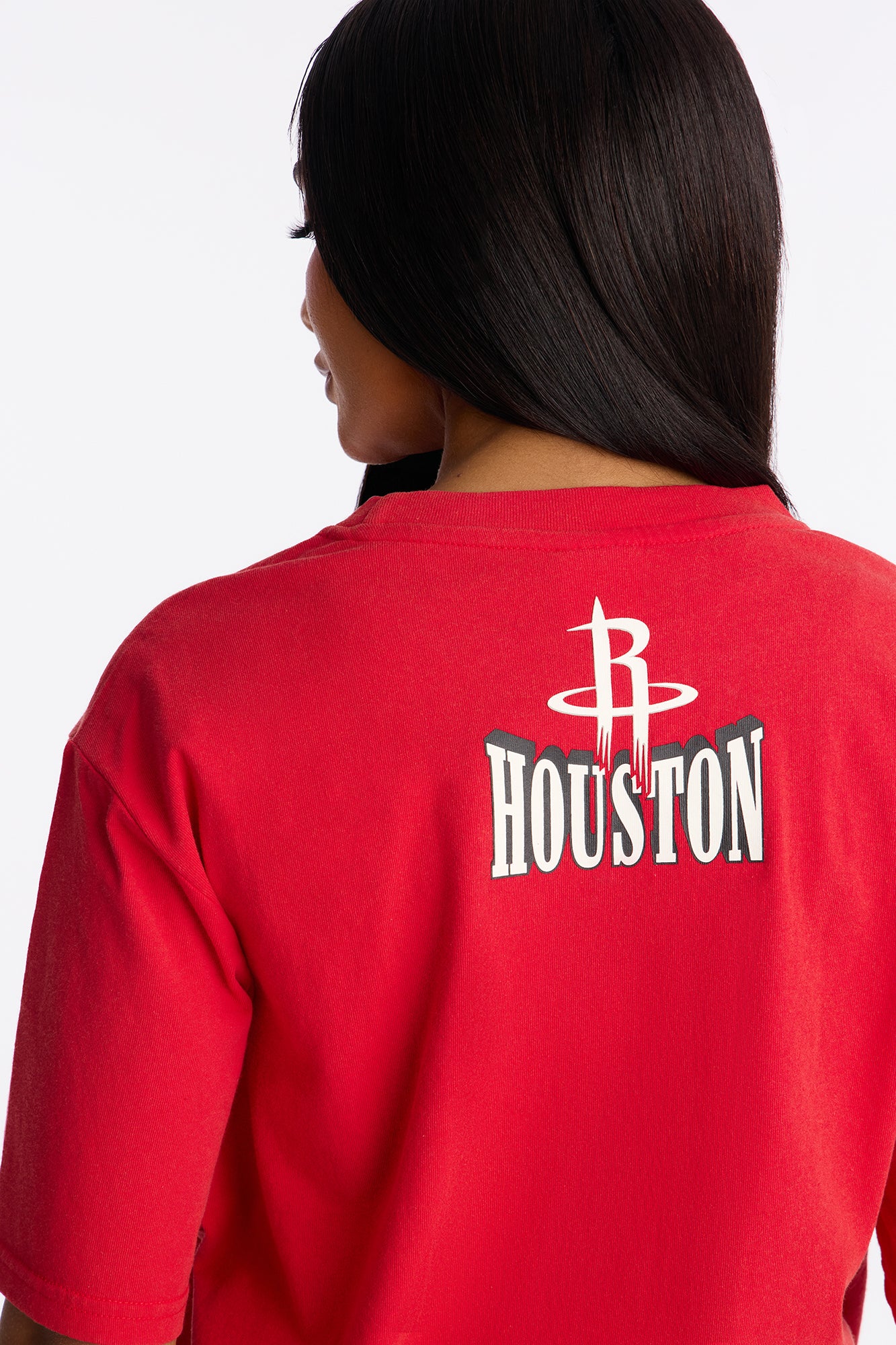 NBA Houston Rockets Washed Oversized Tee - Red - Image 4