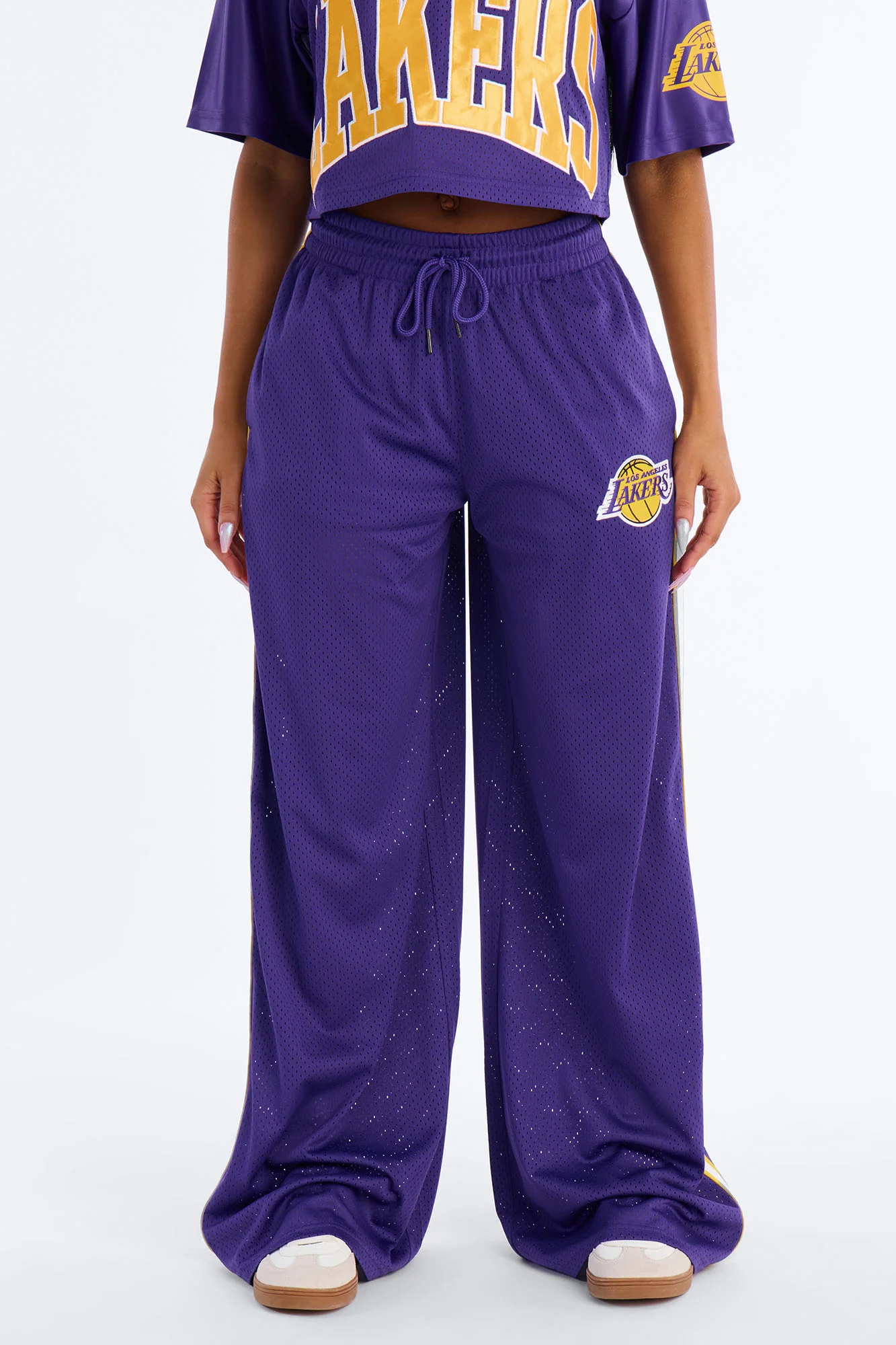 NBA LA Lakers Fleece Pants - Purple - Image 2