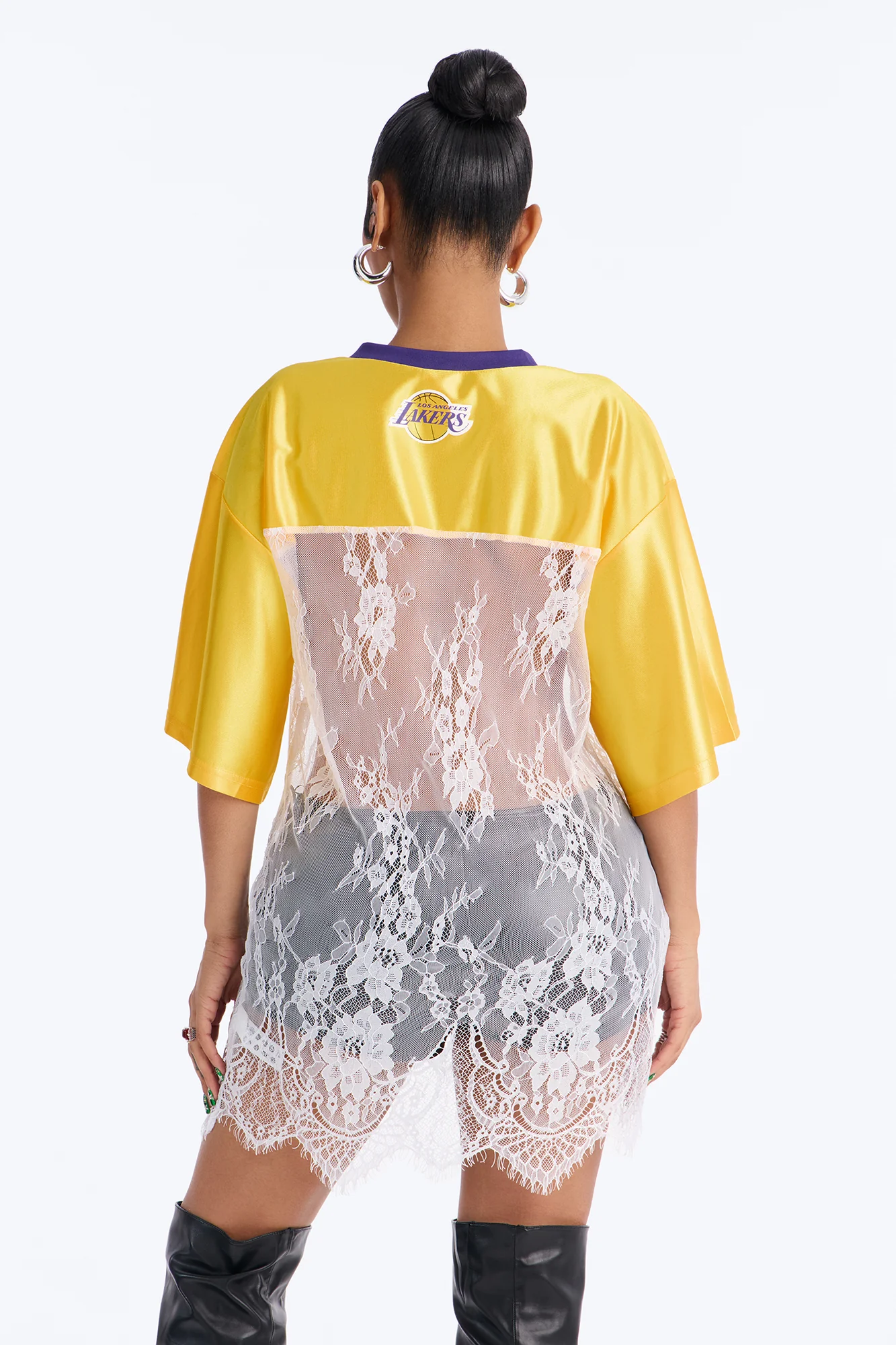 NBA LA Lakers Lace Top - White - Image 5