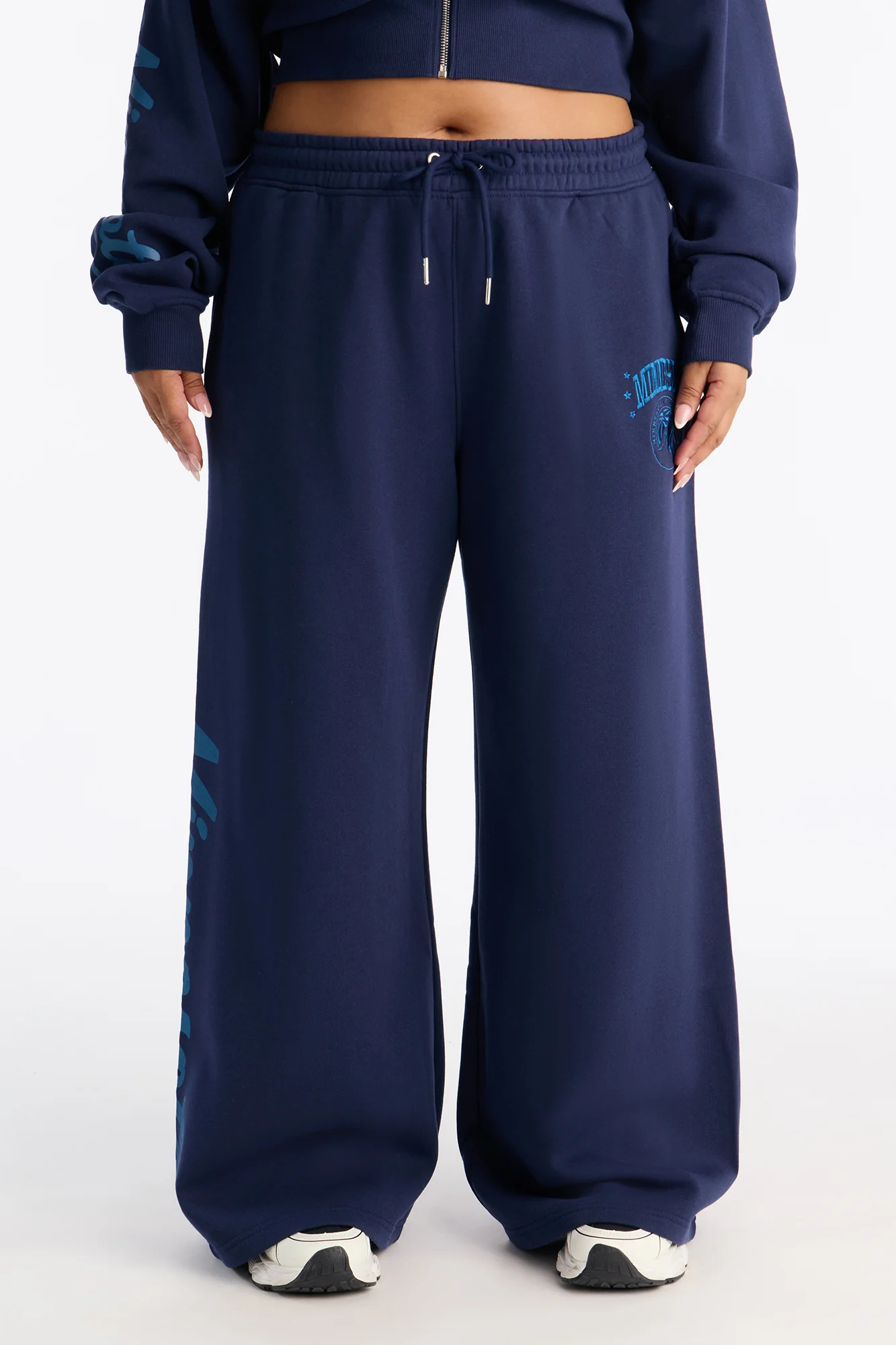 NBA Minnesota Timberwolves Fleece Wide Leg Pants - Navy - Image 7