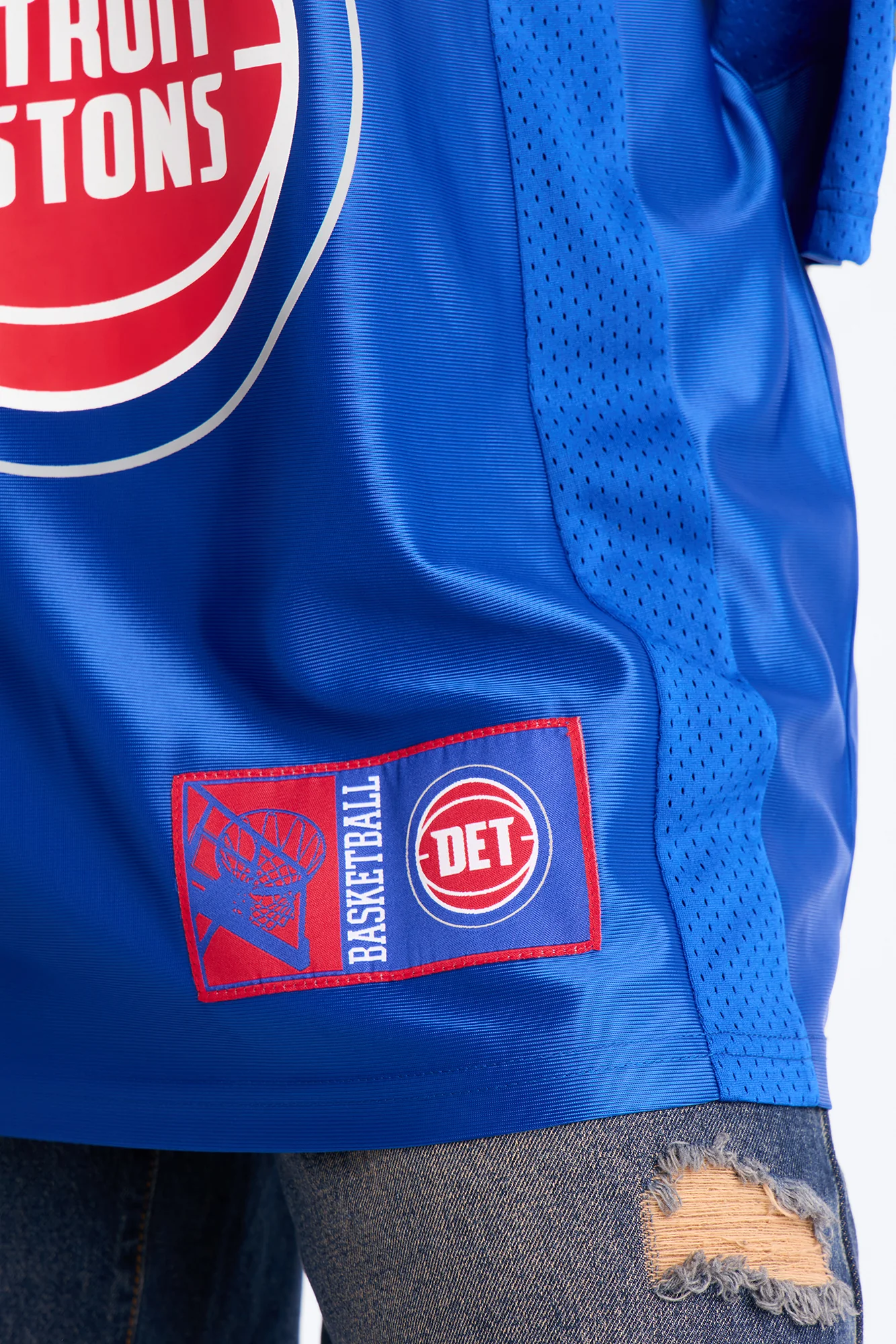 NBA Pistons Oversized Mesh Tee - Royal - Image 3