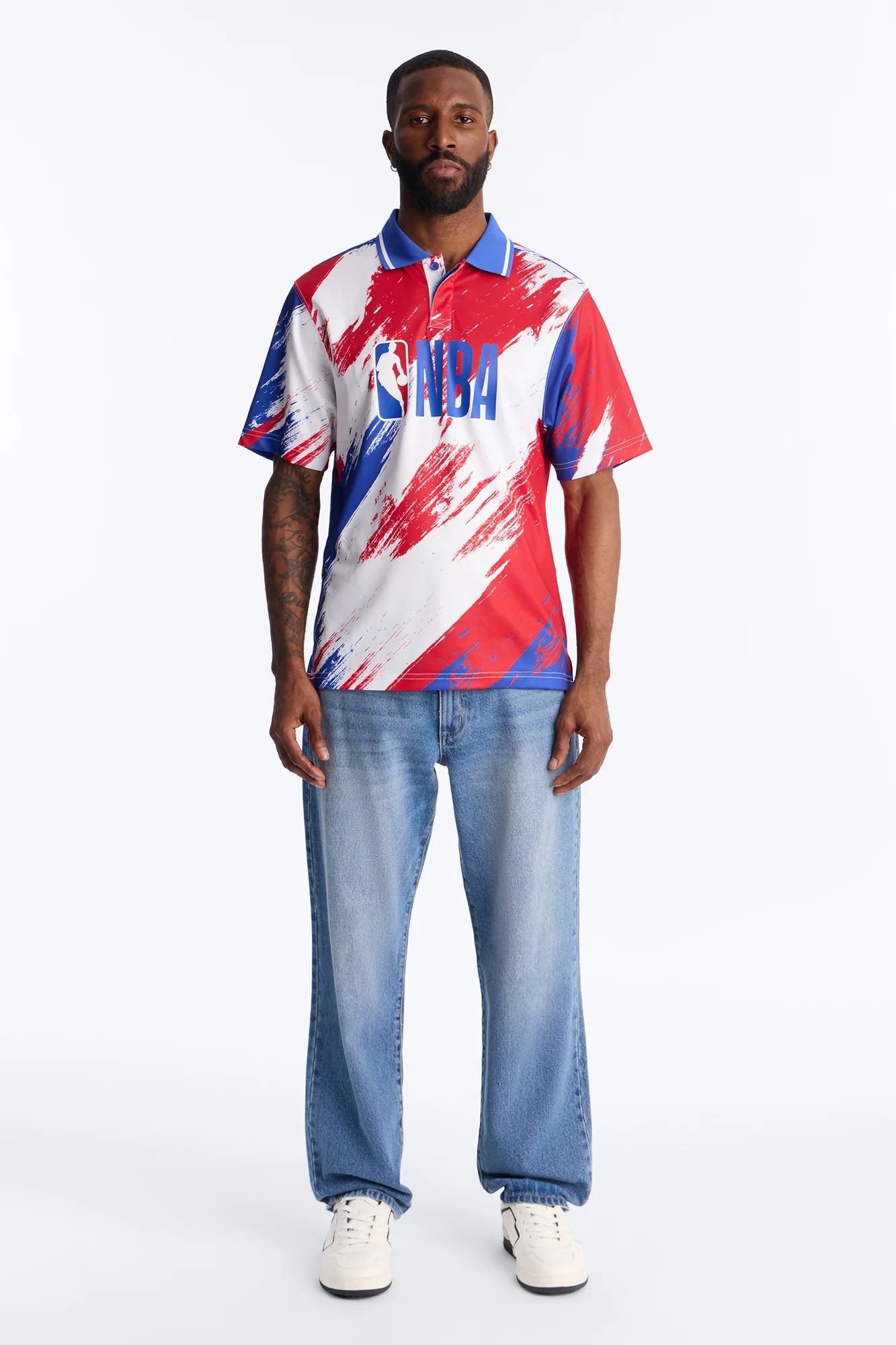NBA Soccer Kit Fit Short Sleeve Polo - White - Image 2