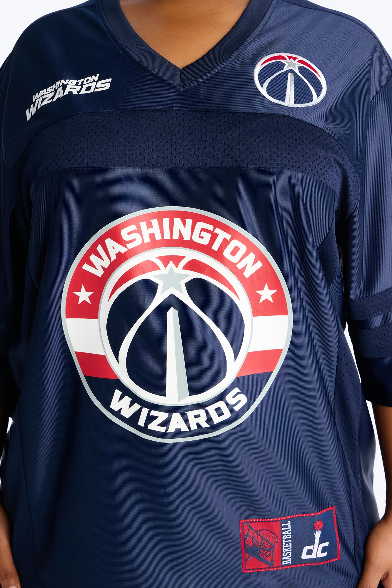 NBA Wizards Oversized Mesh Tee - Navy - Image 7