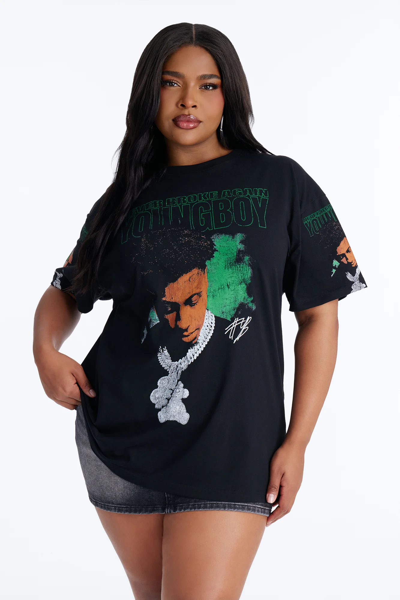 NBA Youngboy Big Chain Tee - Black - Image 5