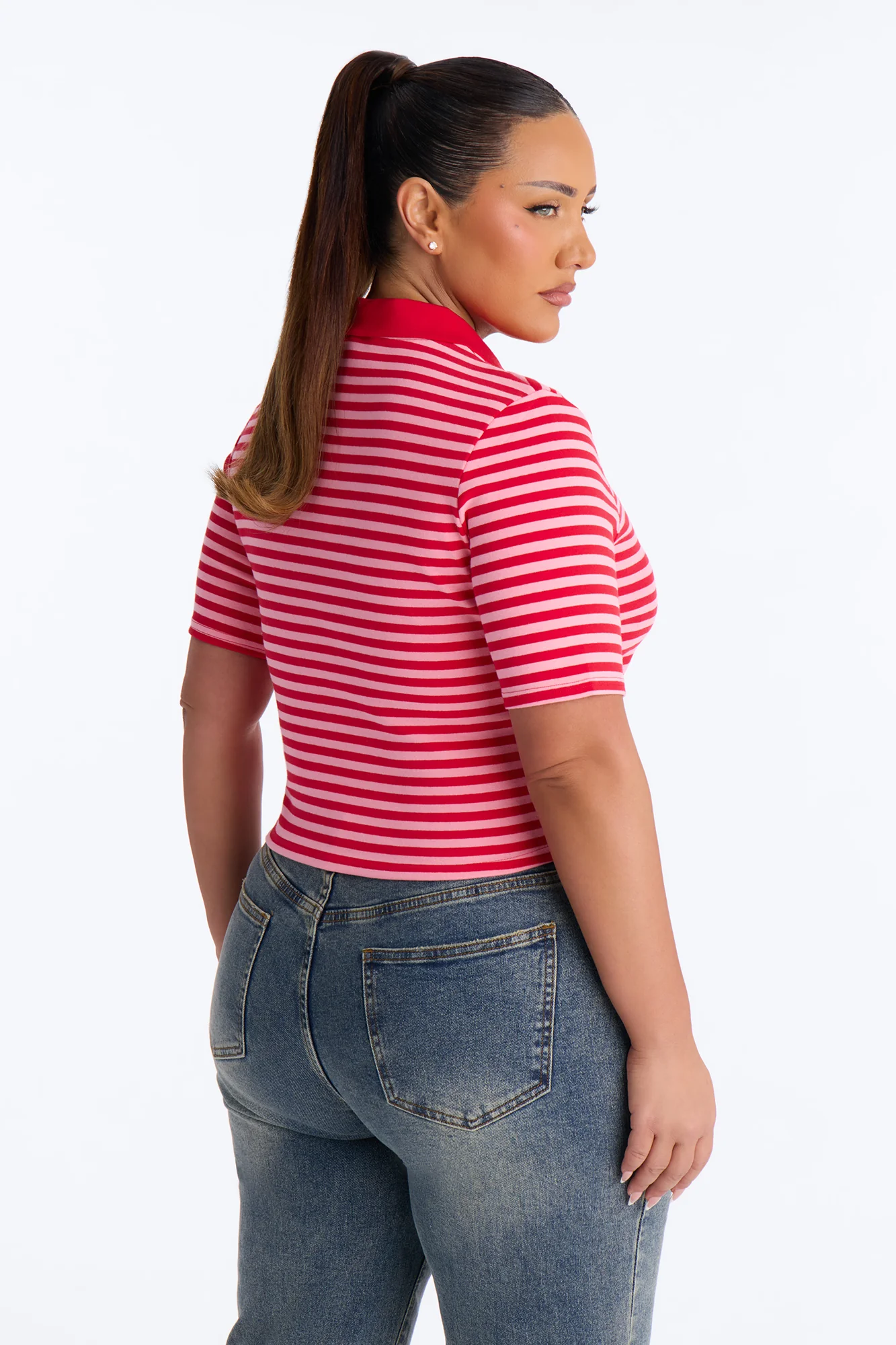 Nellie Stripped Shirt - Red/combo - Image 8