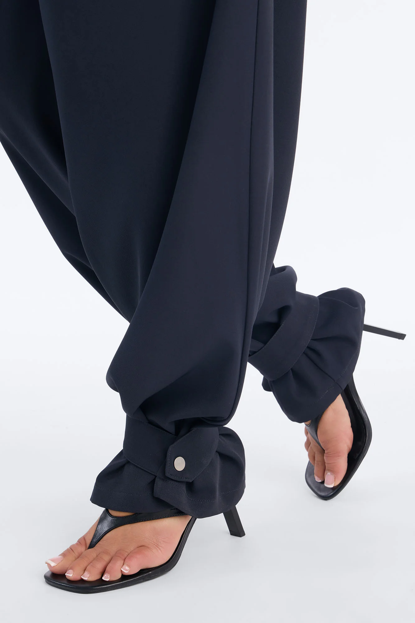 Never Settle Adjustable Cuff Trouser Pants - Navy - Image 8