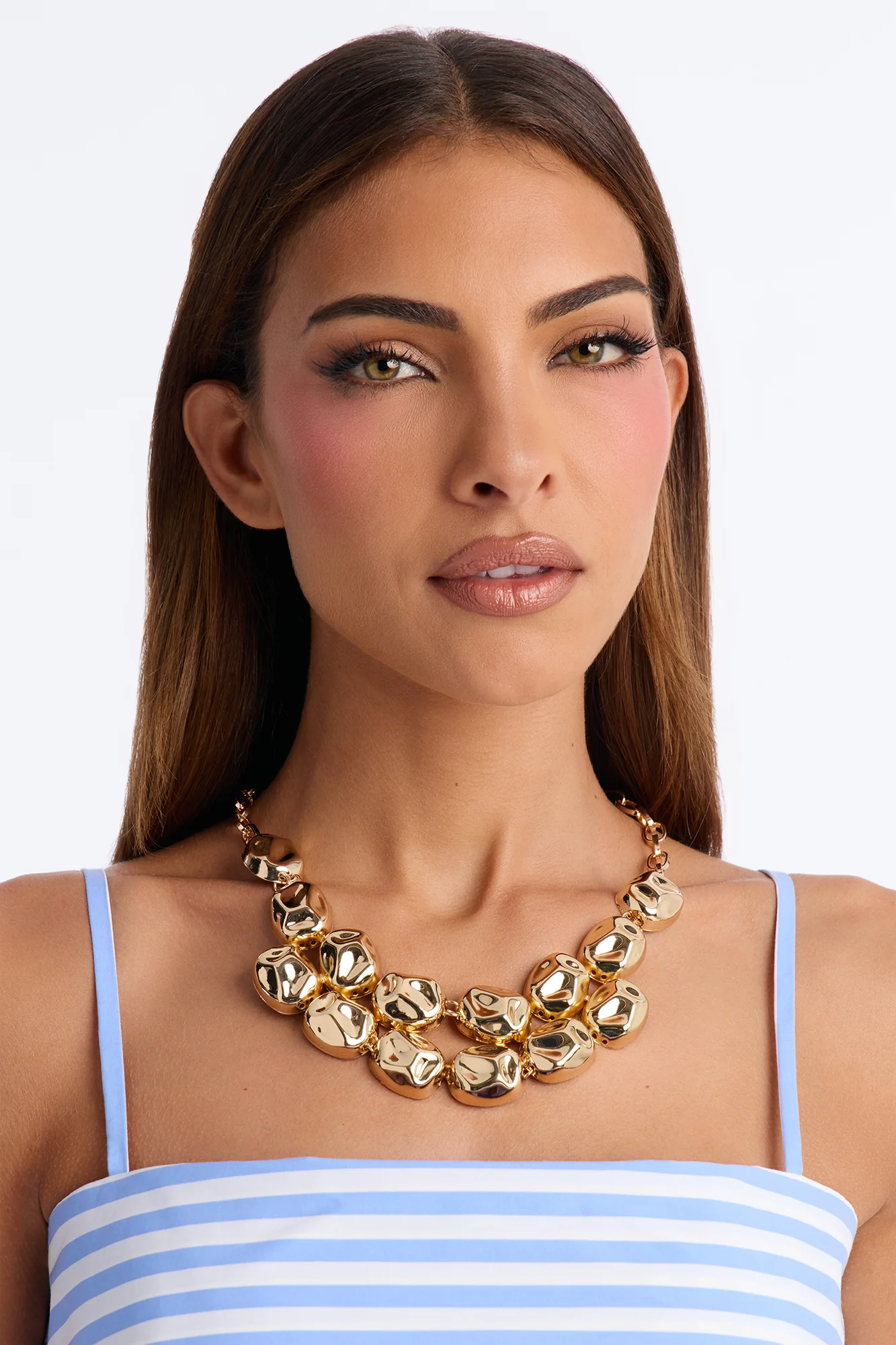 Never Settle Textured Necklace - Gold - Image 2