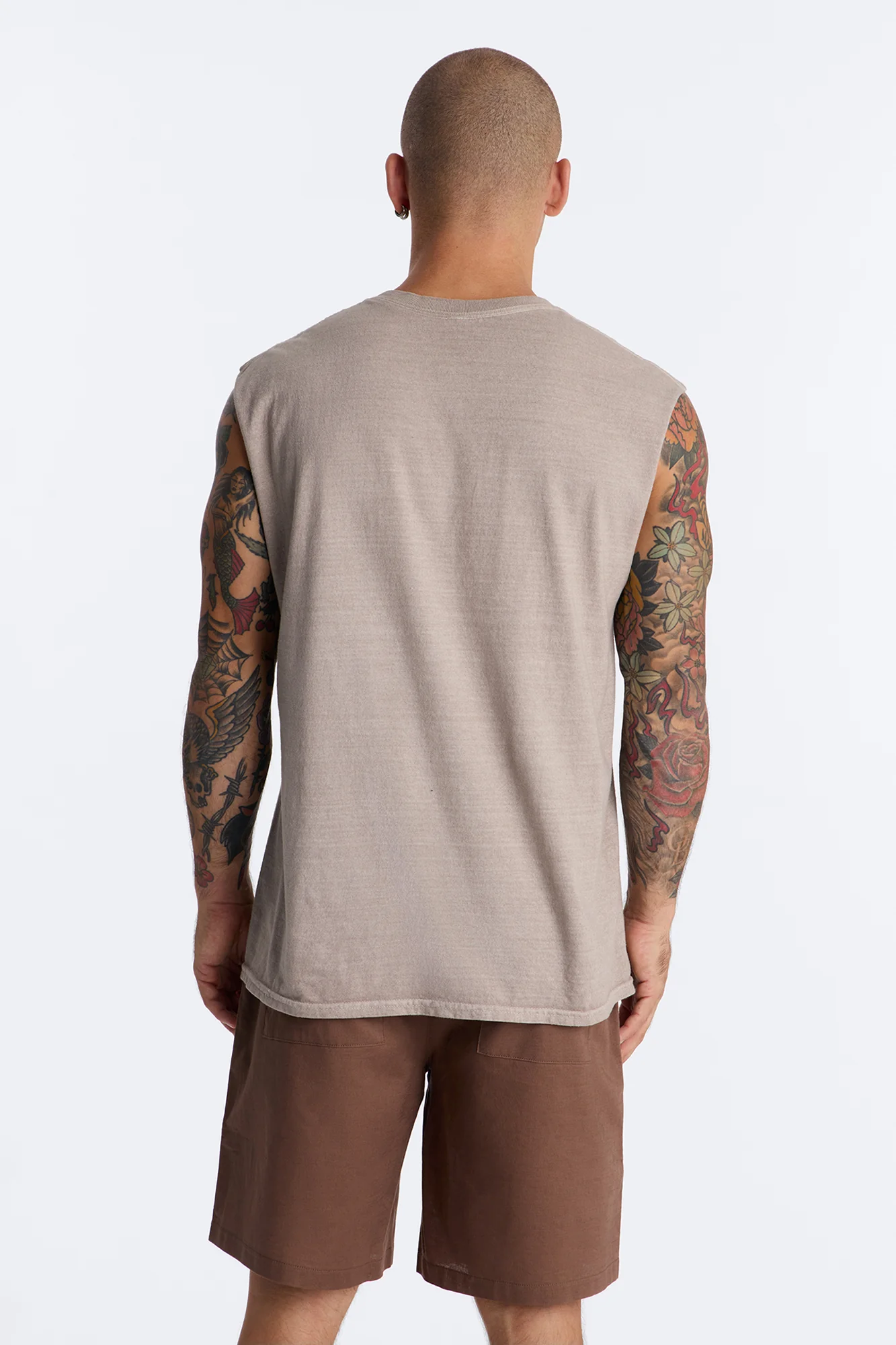 New Beginnings 00 Muscle Tee - Taupe - Image 4