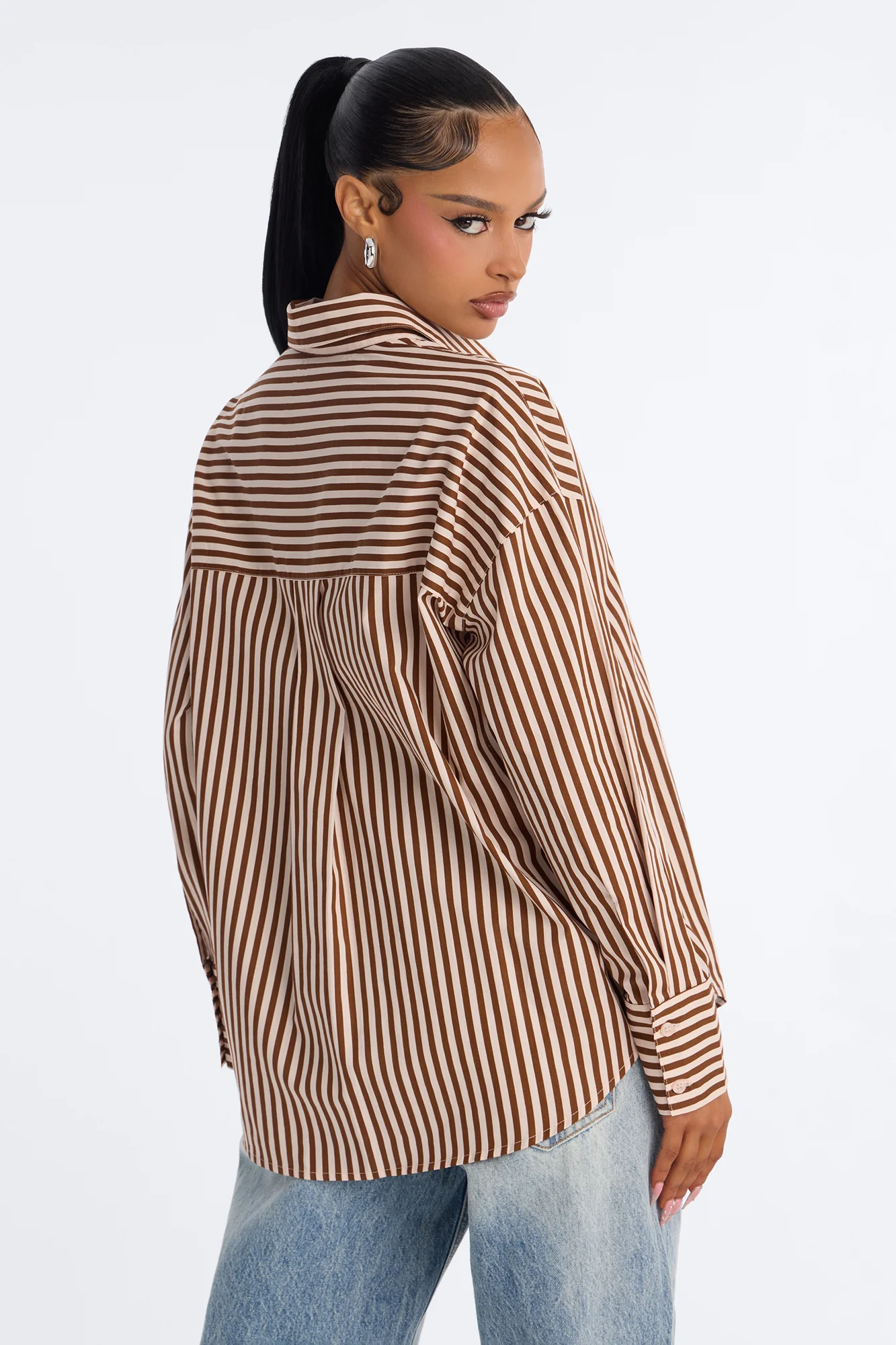 Newport Striped Shirt - Chocolate/Combo - Image 4