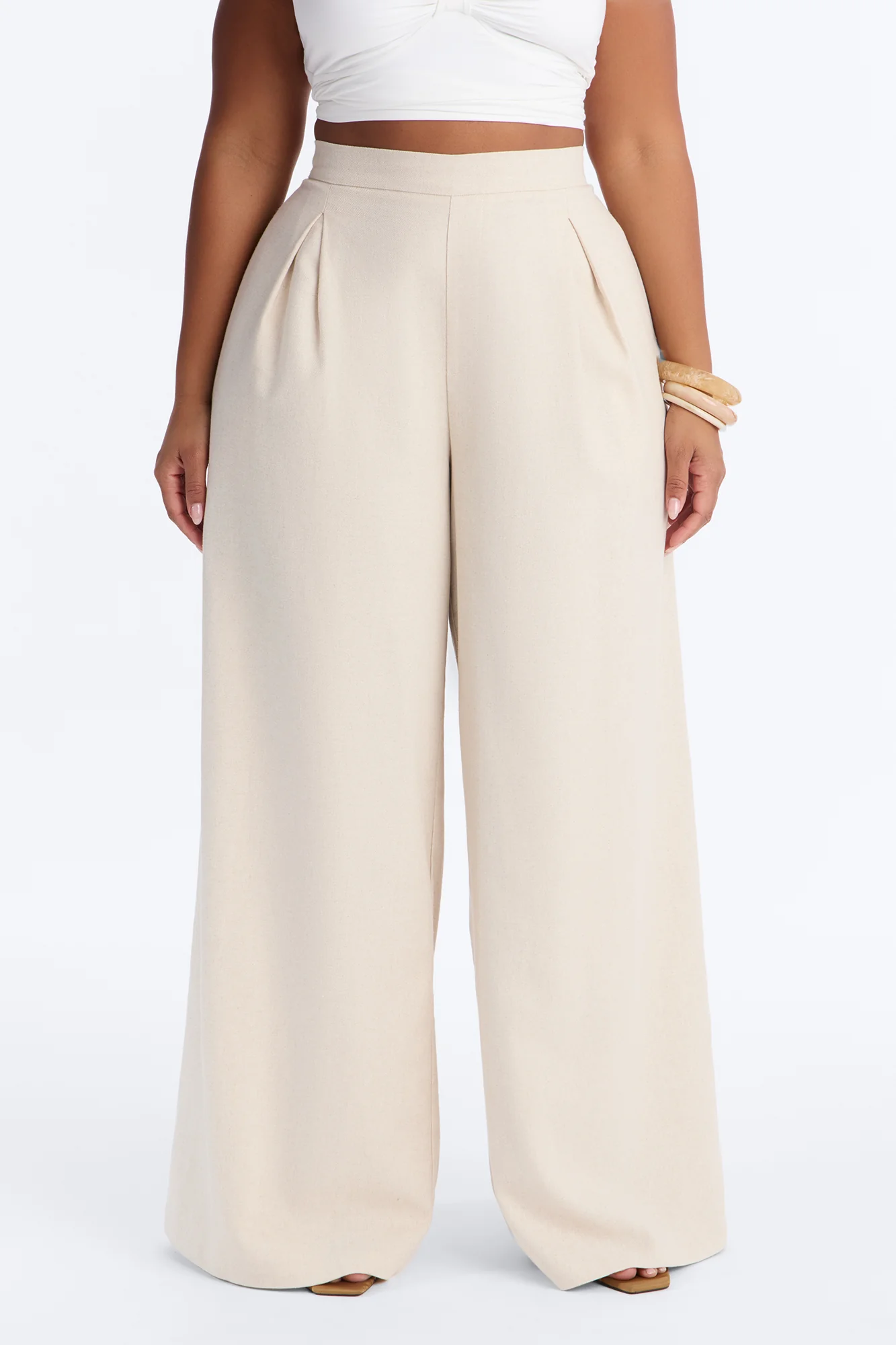 Nhulla Wide Leg Linen Trouser Pant - Natural - Image 6