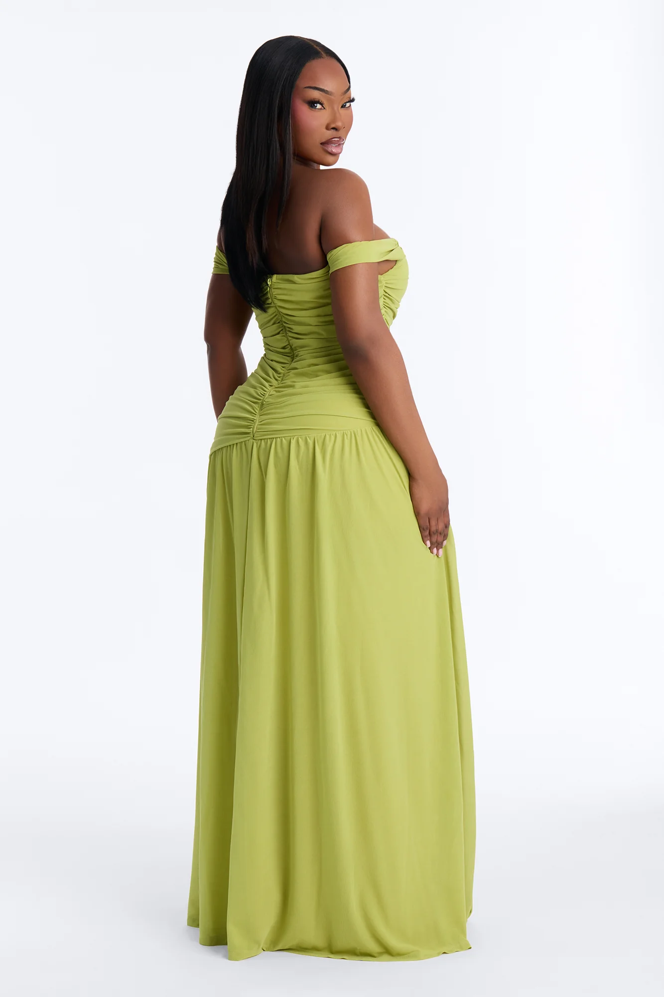 Nice Touch Ruched Gown - Green - Image 8