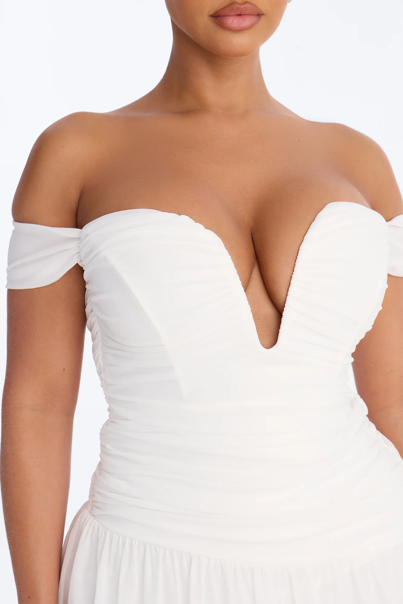 Nice Touch Ruched Gown - Ivory - Image 3
