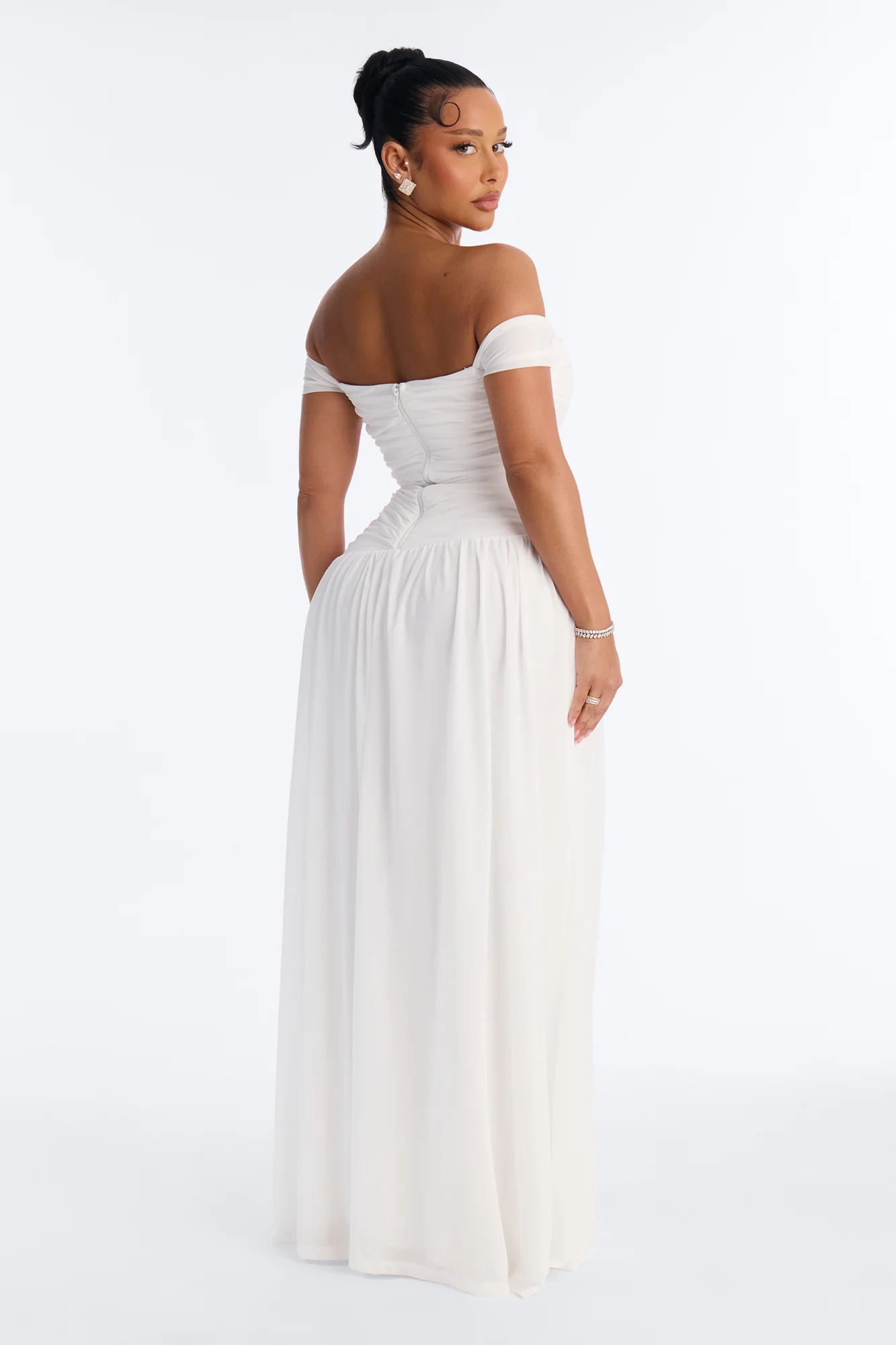 Nice Touch Ruched Gown - Ivory - Image 4