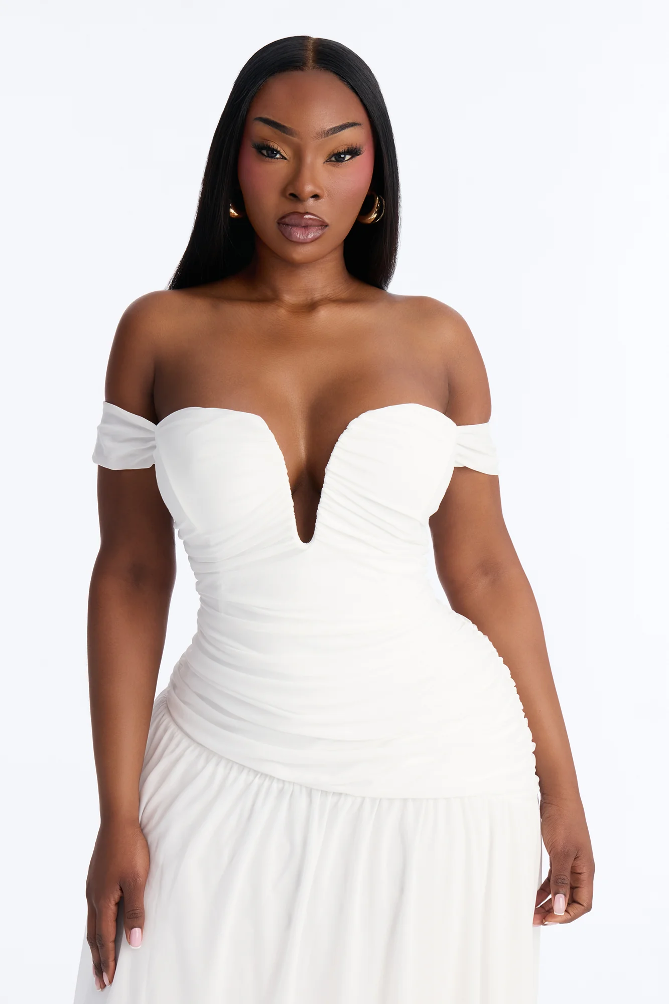 Nice Touch Ruched Gown - Ivory - Image 6