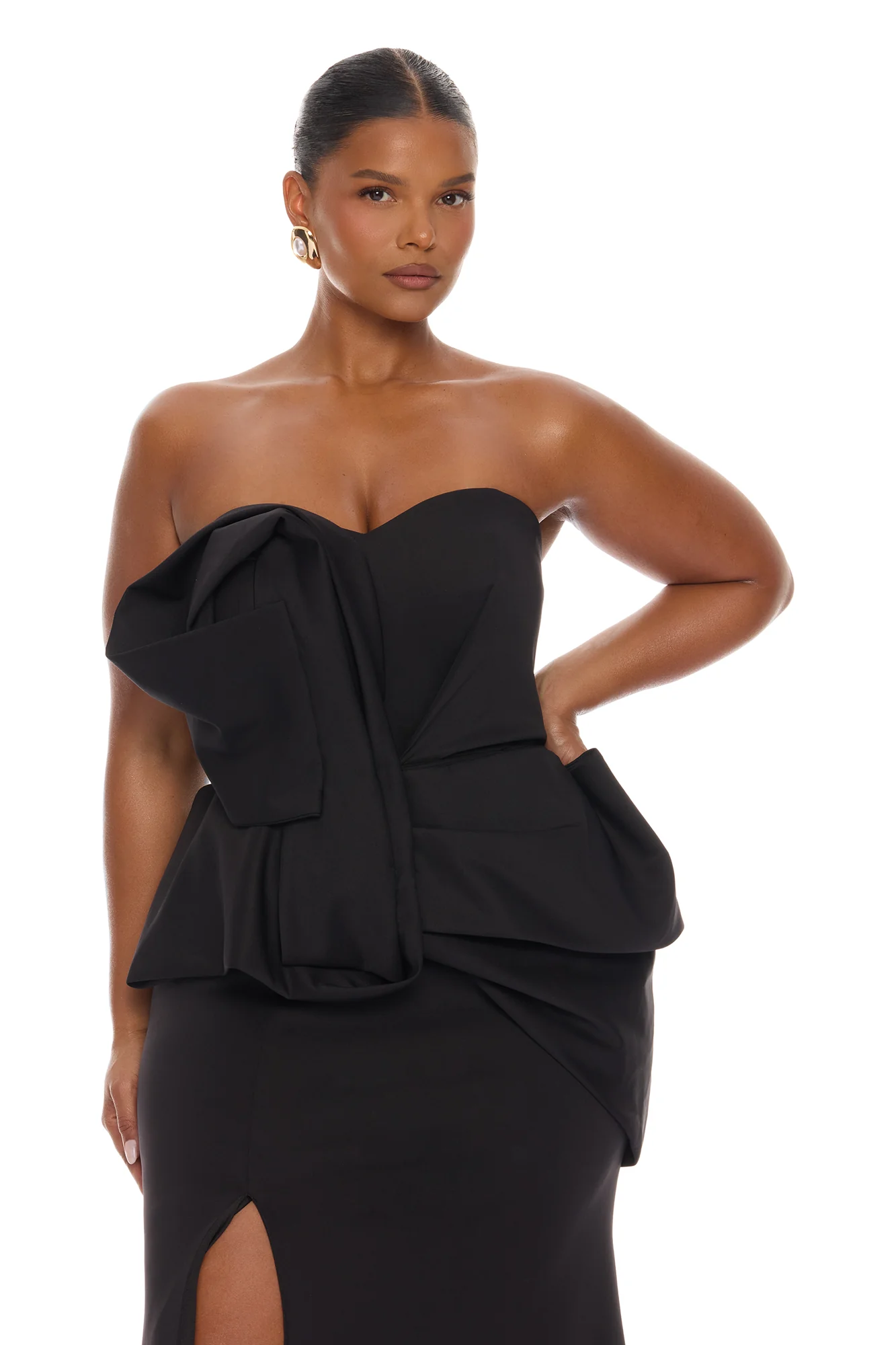 Night To Remember Strapless Gown - Black - Image 6