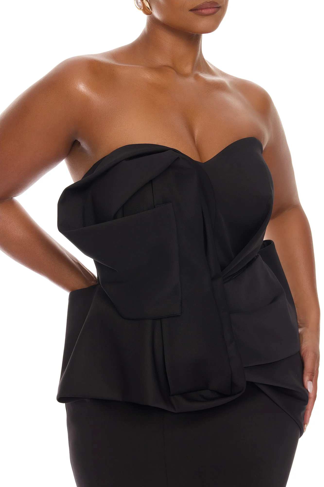 Night To Remember Strapless Gown - Black - Image 7