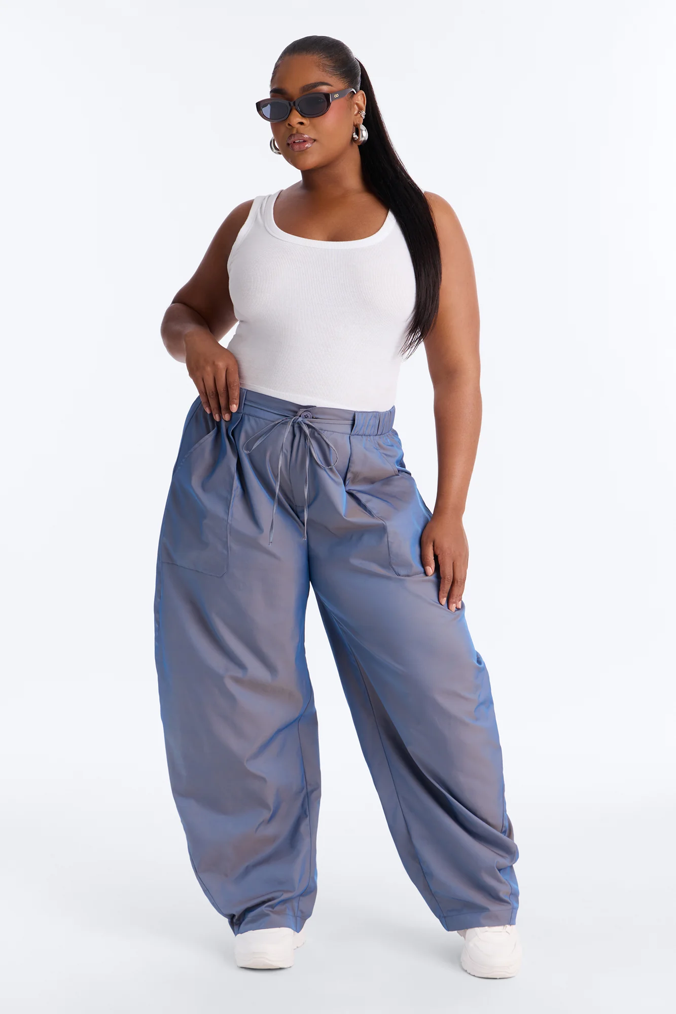 No Chill Zone Windbreaker Barrel Pant 31″ - Blue - Image 5