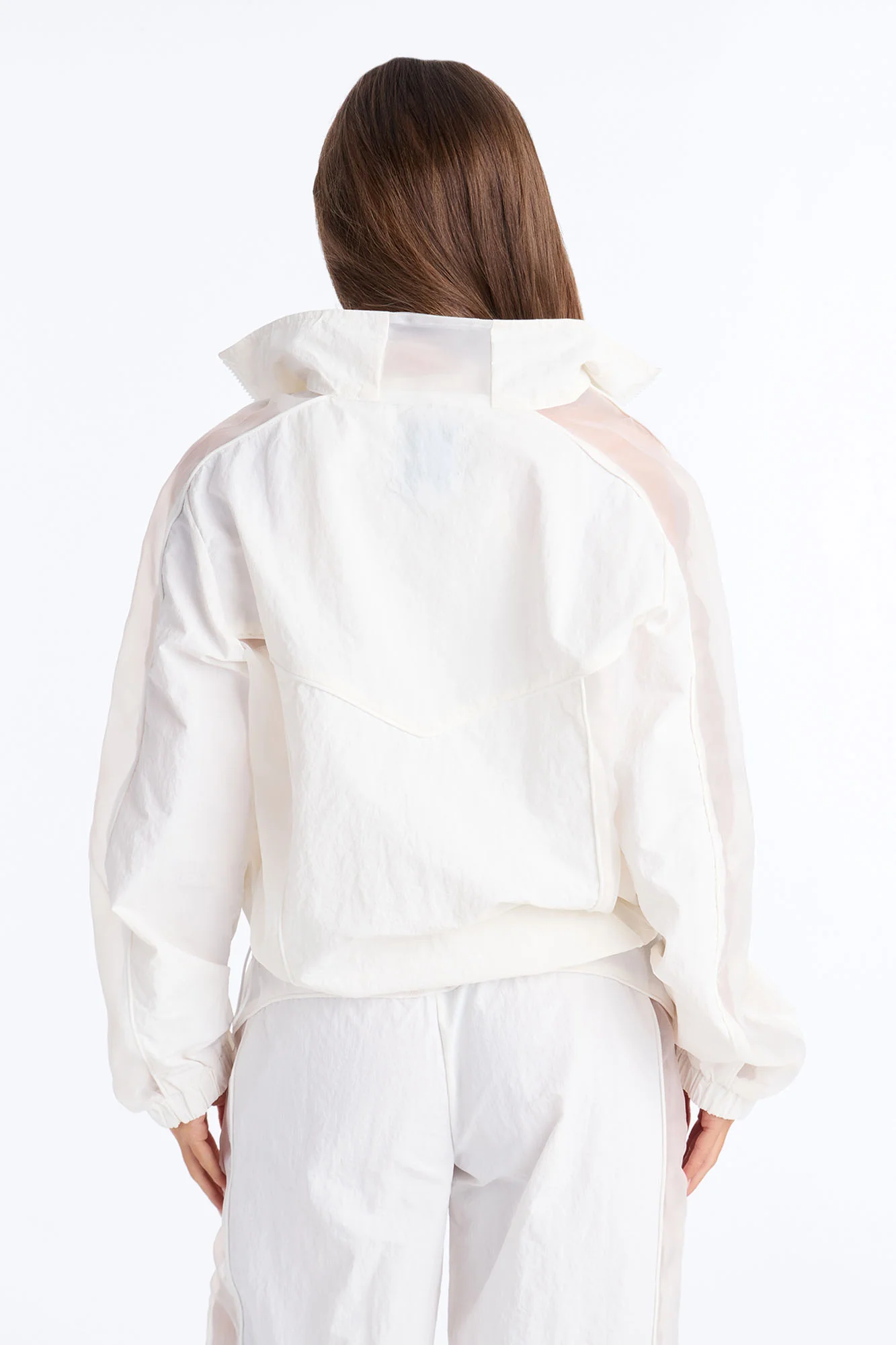 No Days Off Sheer Windbreaker Jacket - White - Image 4